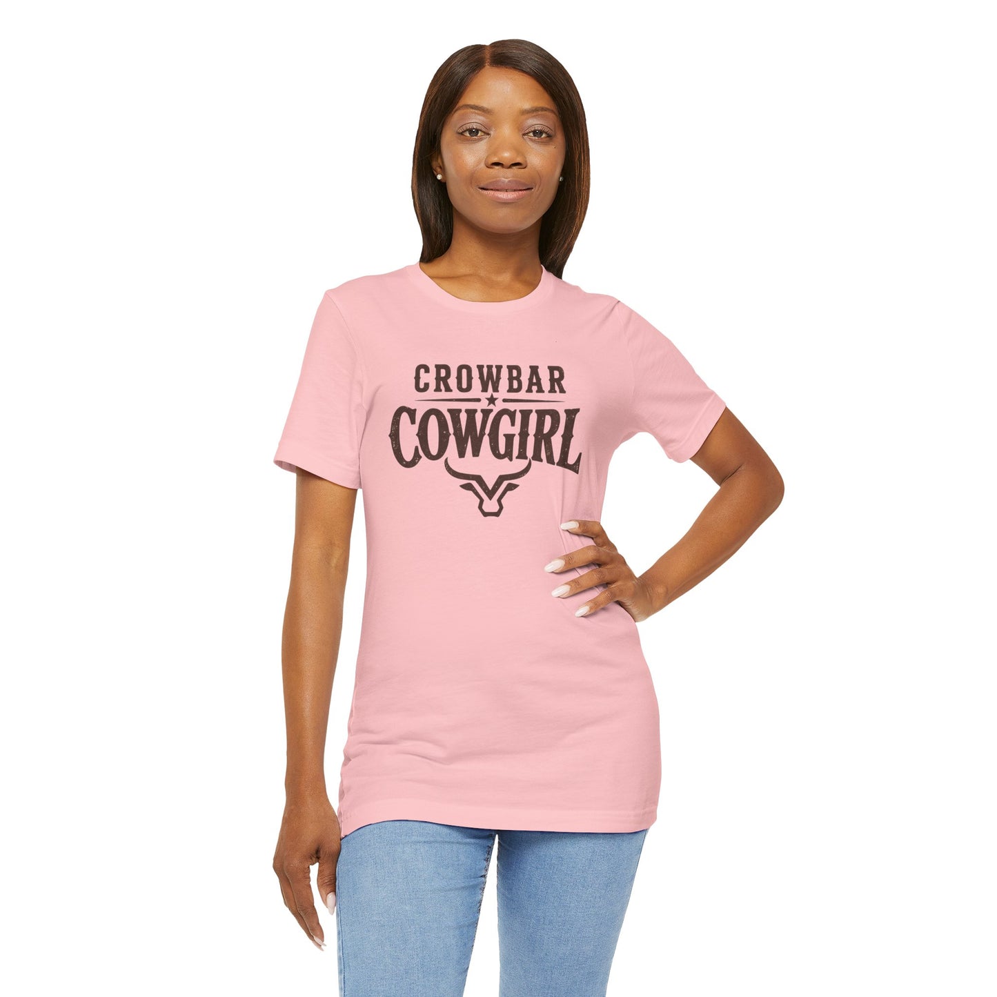 Crowbar Cowgirl Western Graphic Tee | Bella+Canvas 3001 | Rodeo Shirt