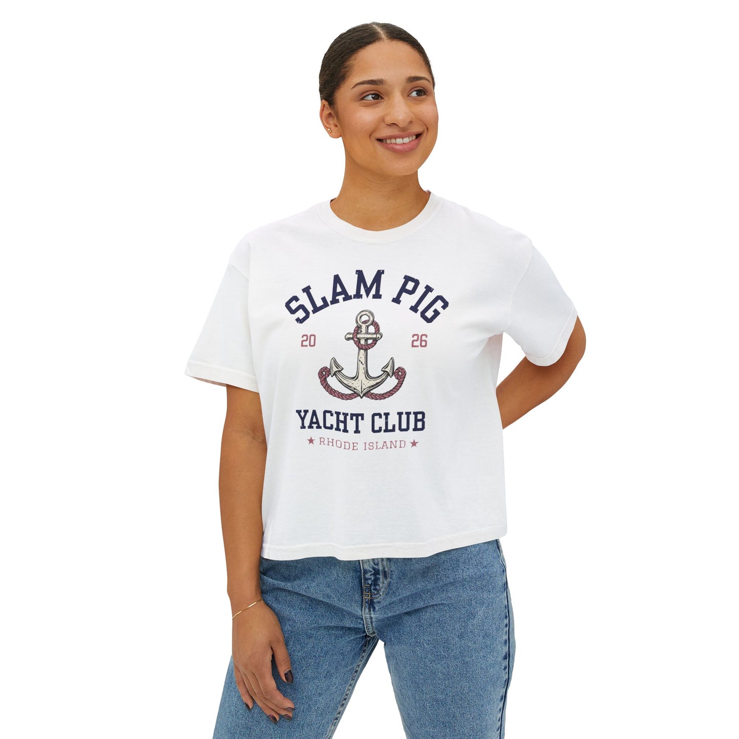 Slam Pig Yacht Club Tee | Rhode Island Nautical Graphic Shirt
