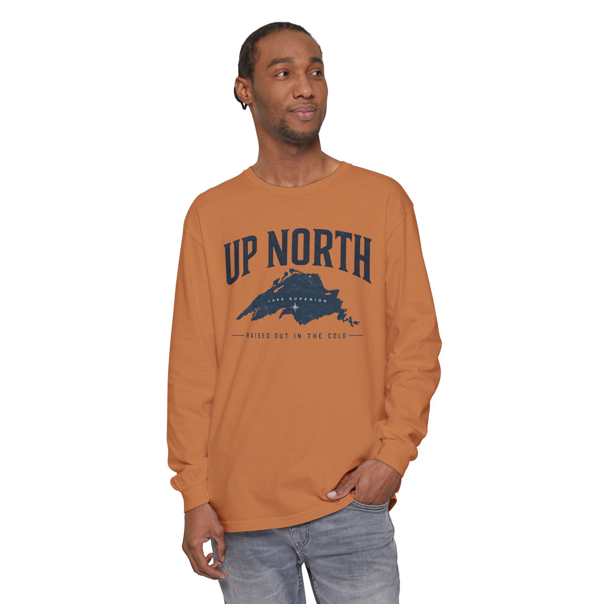 Up North Lake Superior “Raised Out in the Cold” Long Sleeve Tee