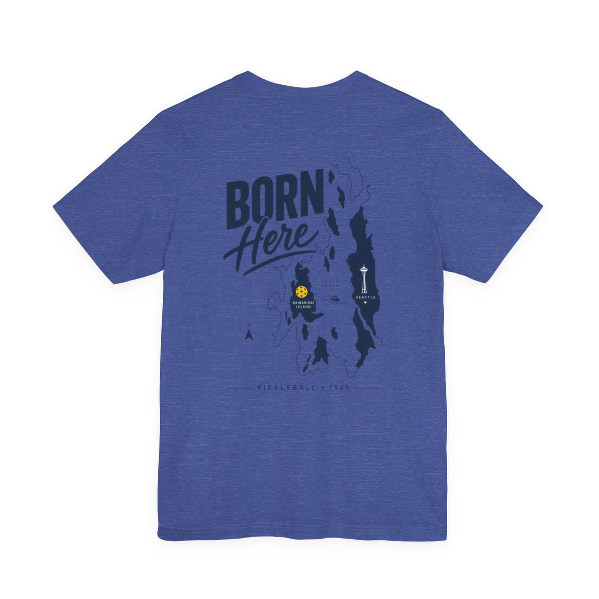 Bainbridge Island Pickleball 1965 Front & Back Tee