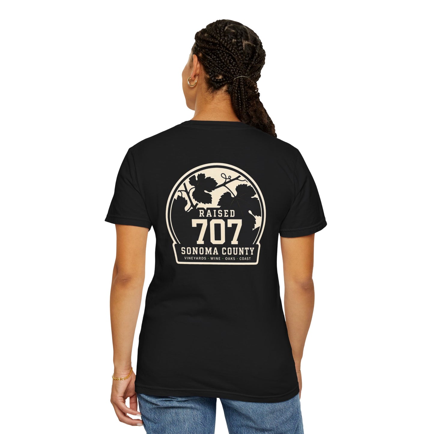 Raised in Sonoma County T-Shirt | Napa Wine Country Tee | 707 Vineyard Graphic Shirt | California Wine Lover Gift | Heldsburg Tee