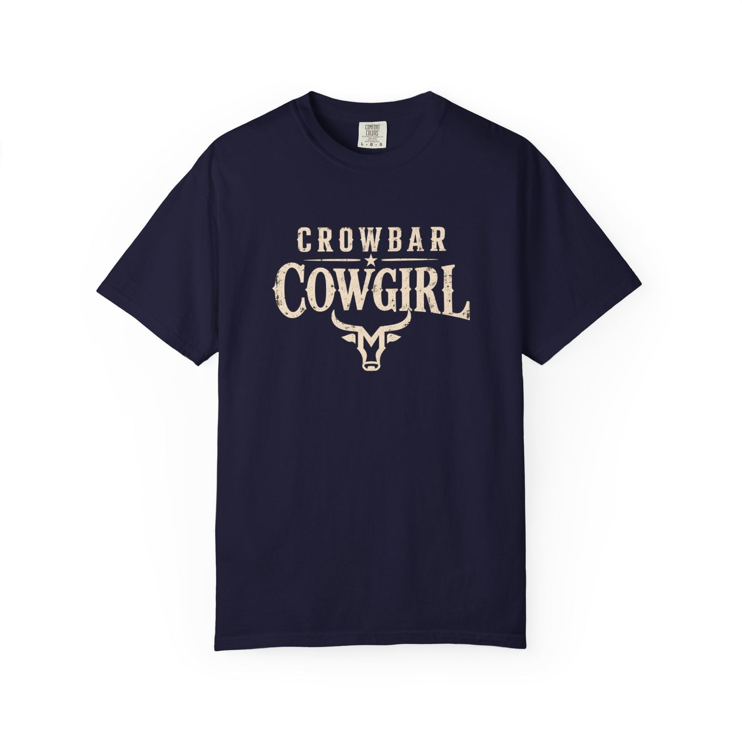 Crowbar Cowgirl T-shirt | Western Bull Skull Graphic | Missouri Bravo Show