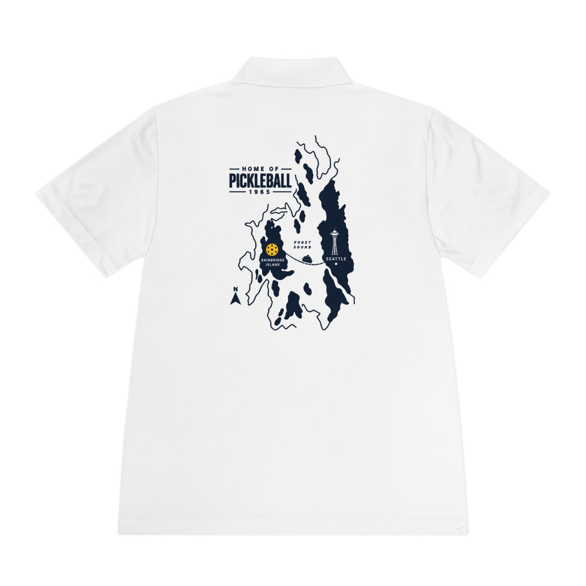 Bainbridge Island Home of Pickleball 1965 Men’s Performance Polo