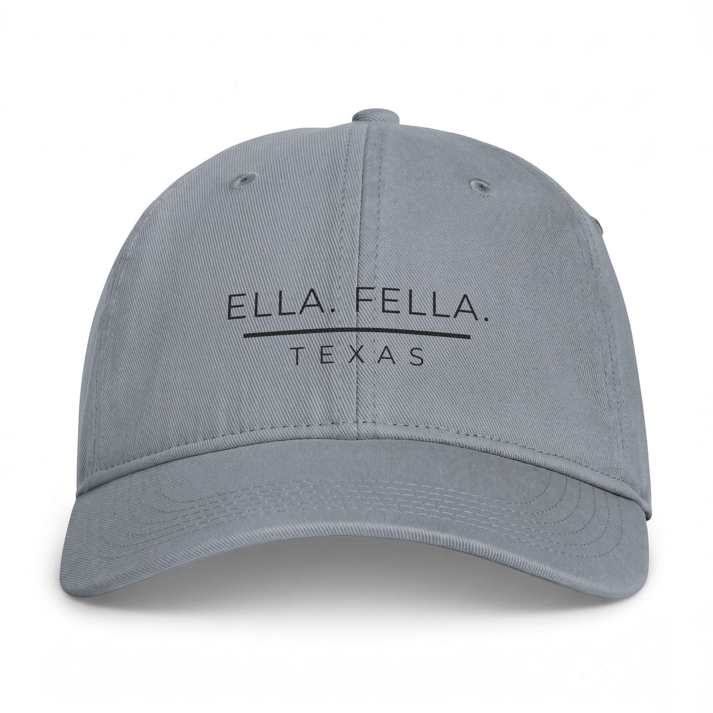 Ella Fella Texas Hat, Embroidered Cotton Baseball Cap, Vintage Washed Adjustable Hat, Texas Gift for Men