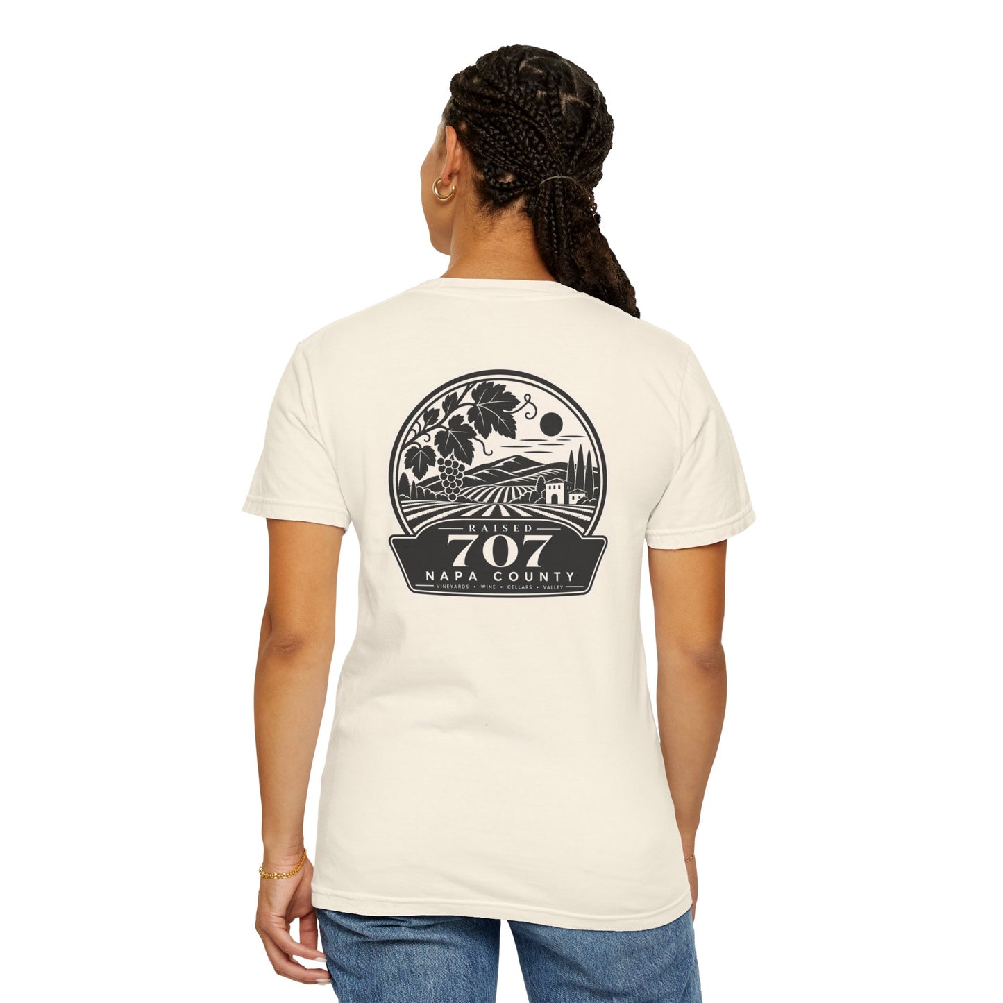 Raised in Napa County T Shirt | Napa Valley 707 Wine Country Tee | California Vineyard Shirt | Comfort Colors 1717