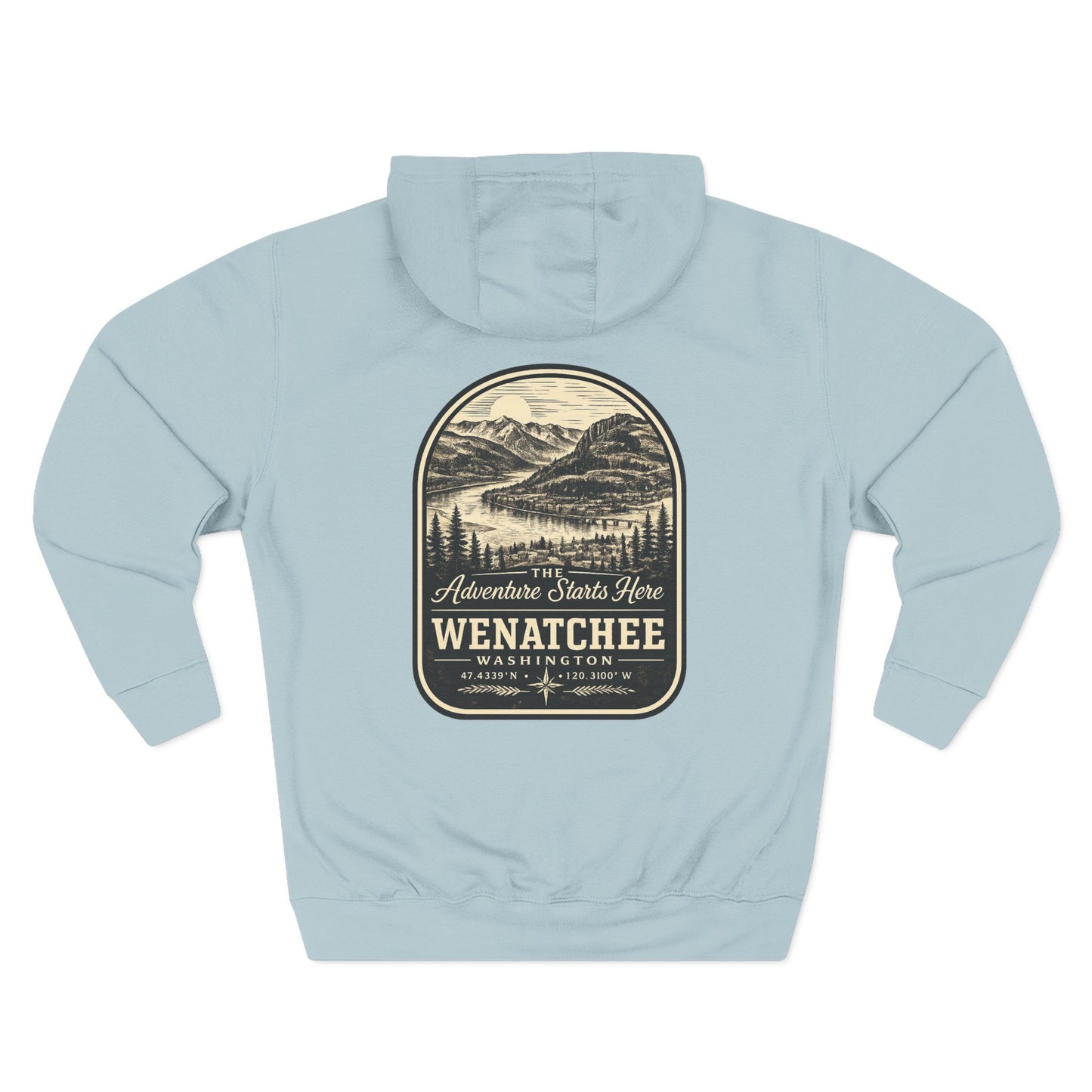 Wenatchee Washington Hoodie | Columbia River | Raised 509 | Local Pride | Adventure Starts Here