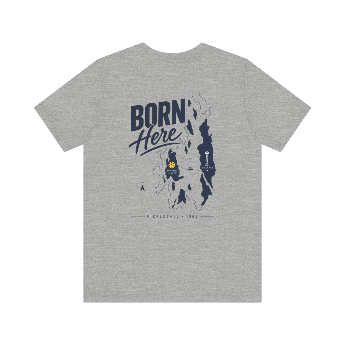 Bainbridge Island Pickleball 1965 Front & Back Tee