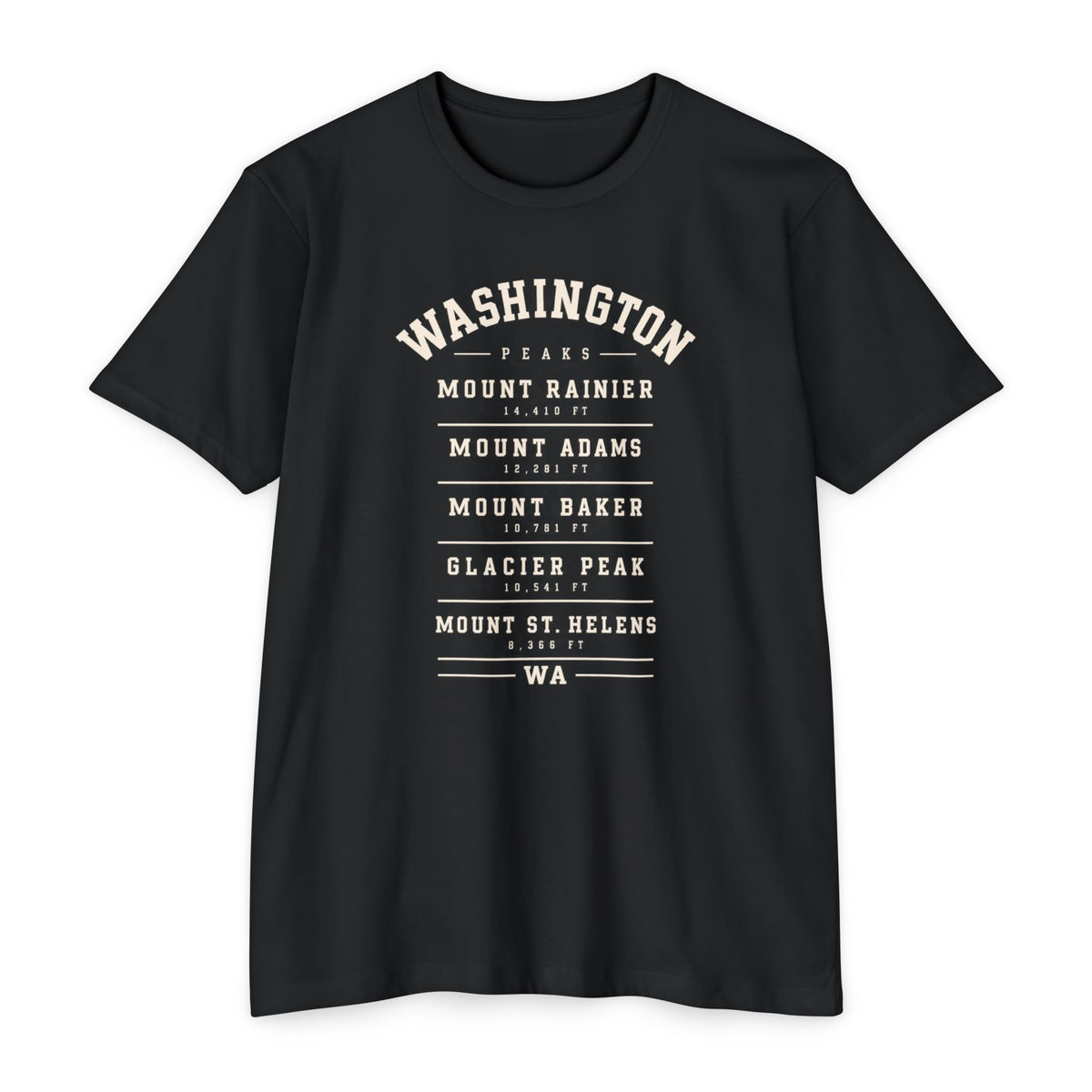 Washington Mountains T-Shirt, Vintage State Park Peaks Tee