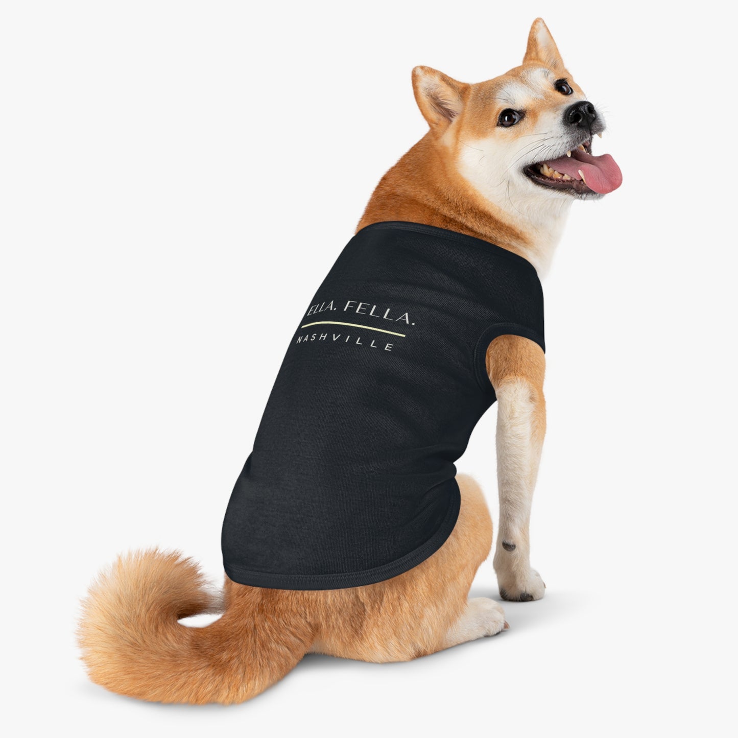 Ella Fella Nashville Dog Shirt Country Music Fan Pet Clothes Black