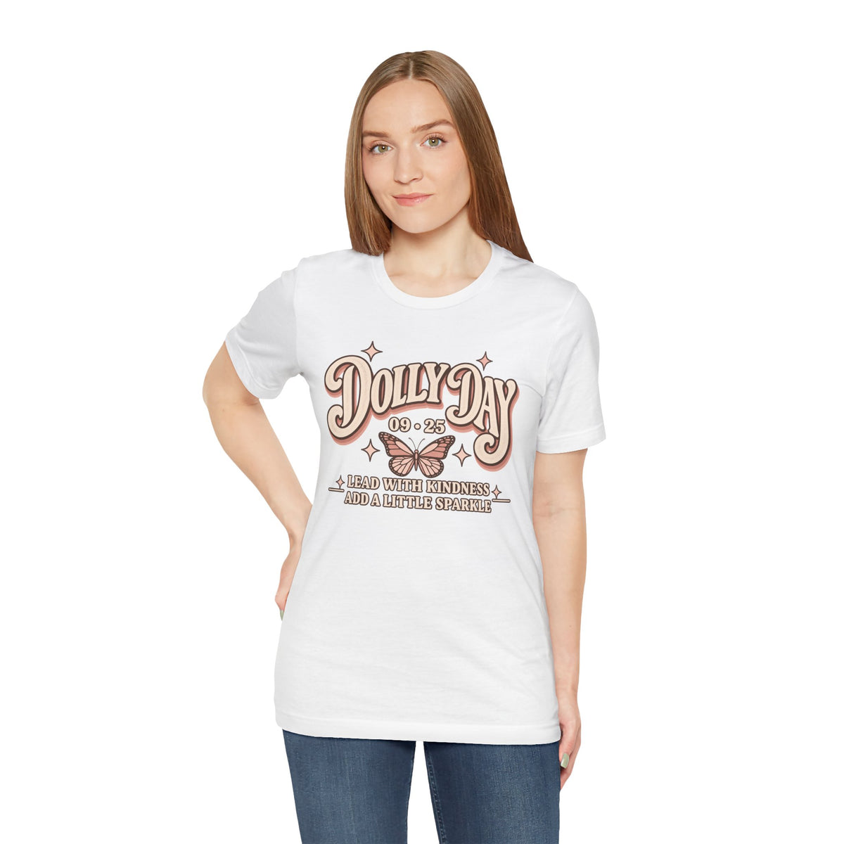 Dolly Day 9•25 Tee | Lead With Kindness & Add a Little Sparkle