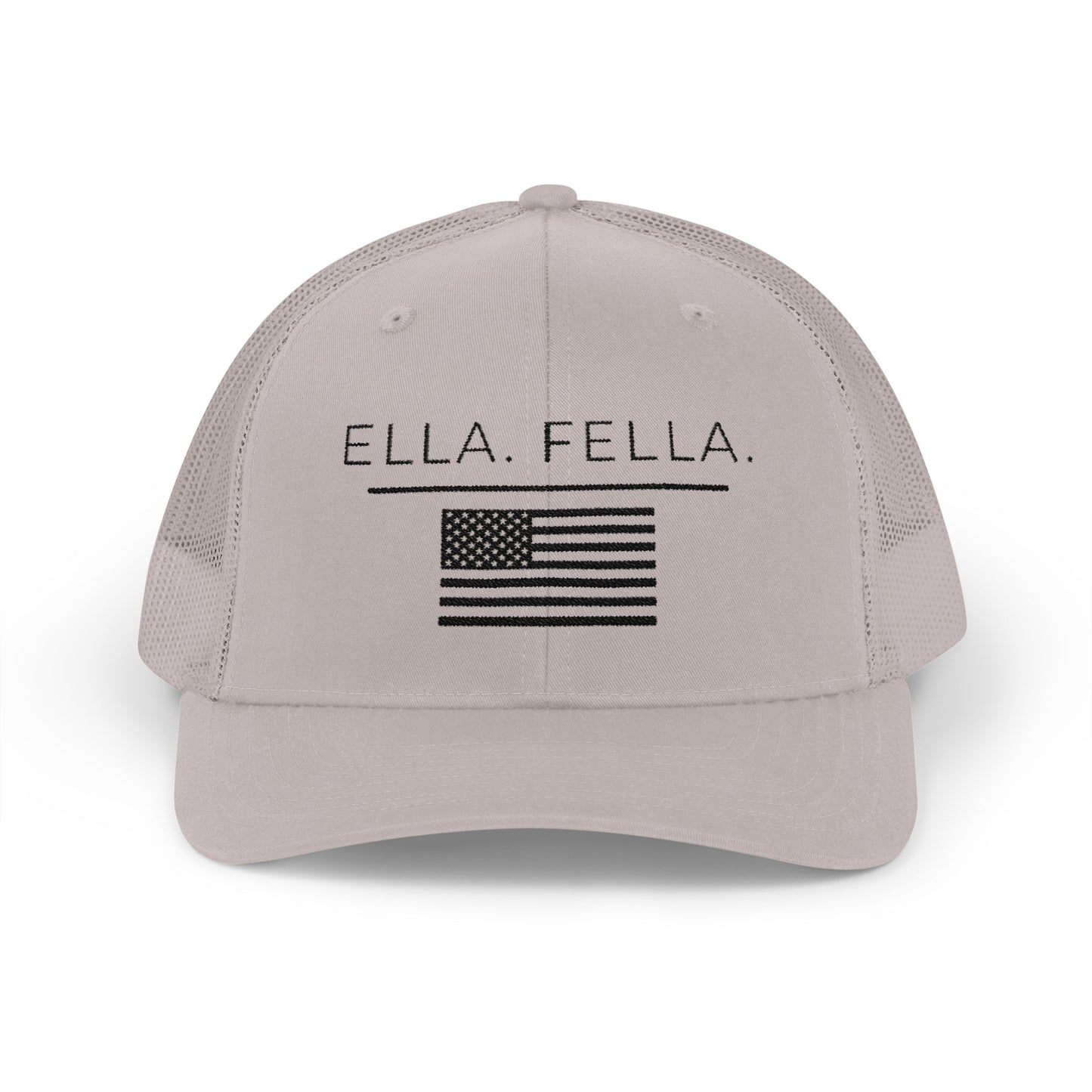 Ella Fella American Flag Trucker Hat, Embroidered Snapback Cap, Patriotic Mesh Hat, USA Hat for Men, Country Concert Hat