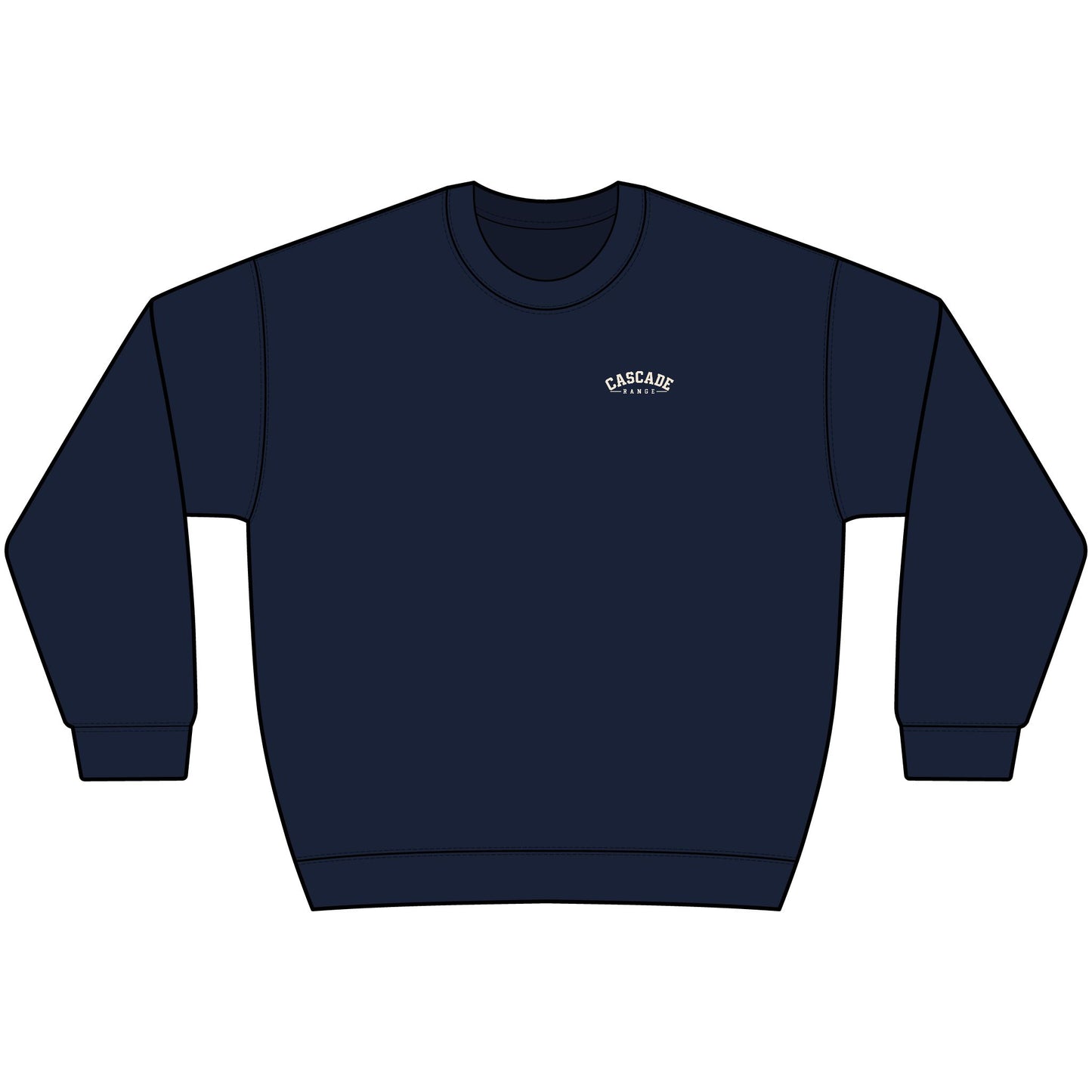 Washington Peaks Sweatshirt | Cascade Range Crewneck | Front and Back Design