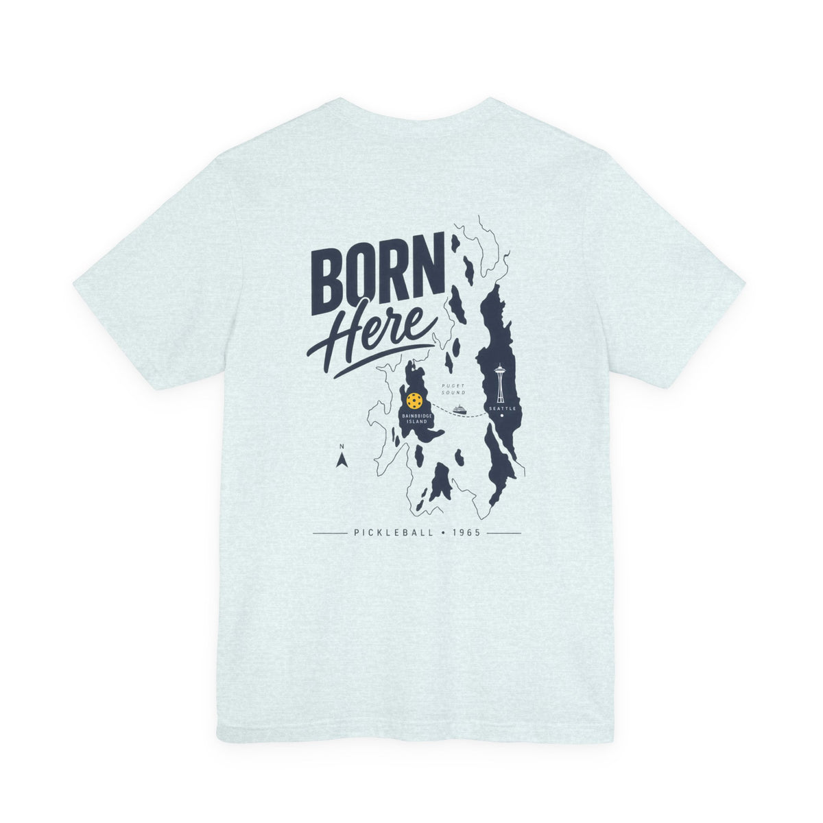 Bainbridge Island Pickleball 1965 Front & Back Tee