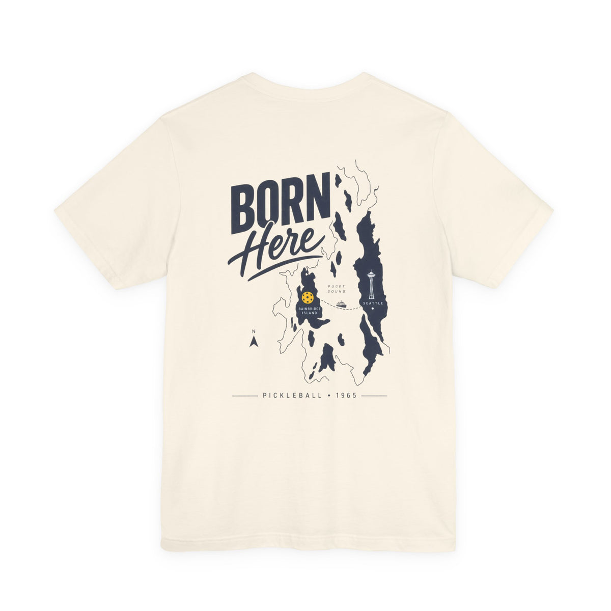 Bainbridge Island Pickleball 1965 Front & Back Tee