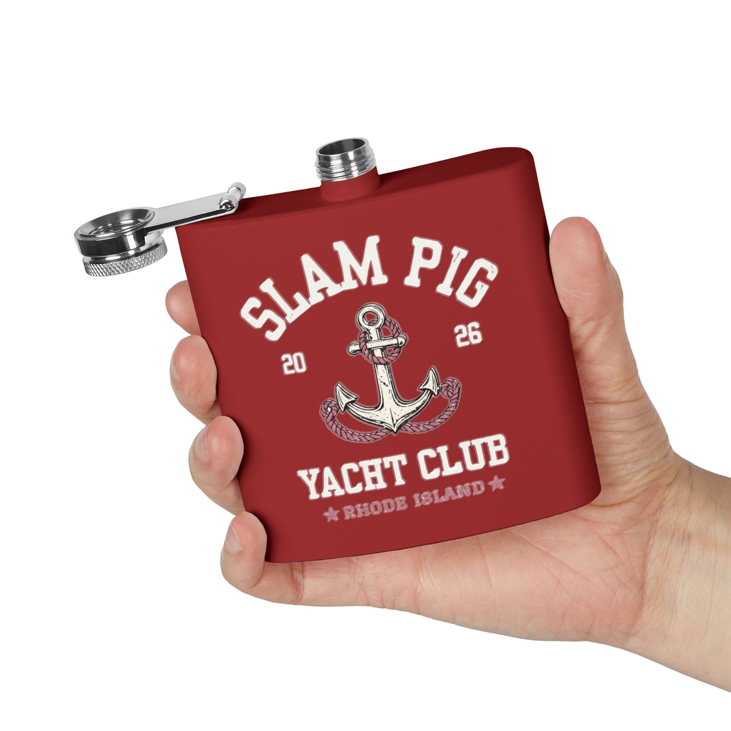 Slam Pig Yacht Club Flask, Bachelor Party Flask, Bachelorette Gift, Groomsmen Flask, Boat Party Flask, RHORI Inspired, Girls Trip