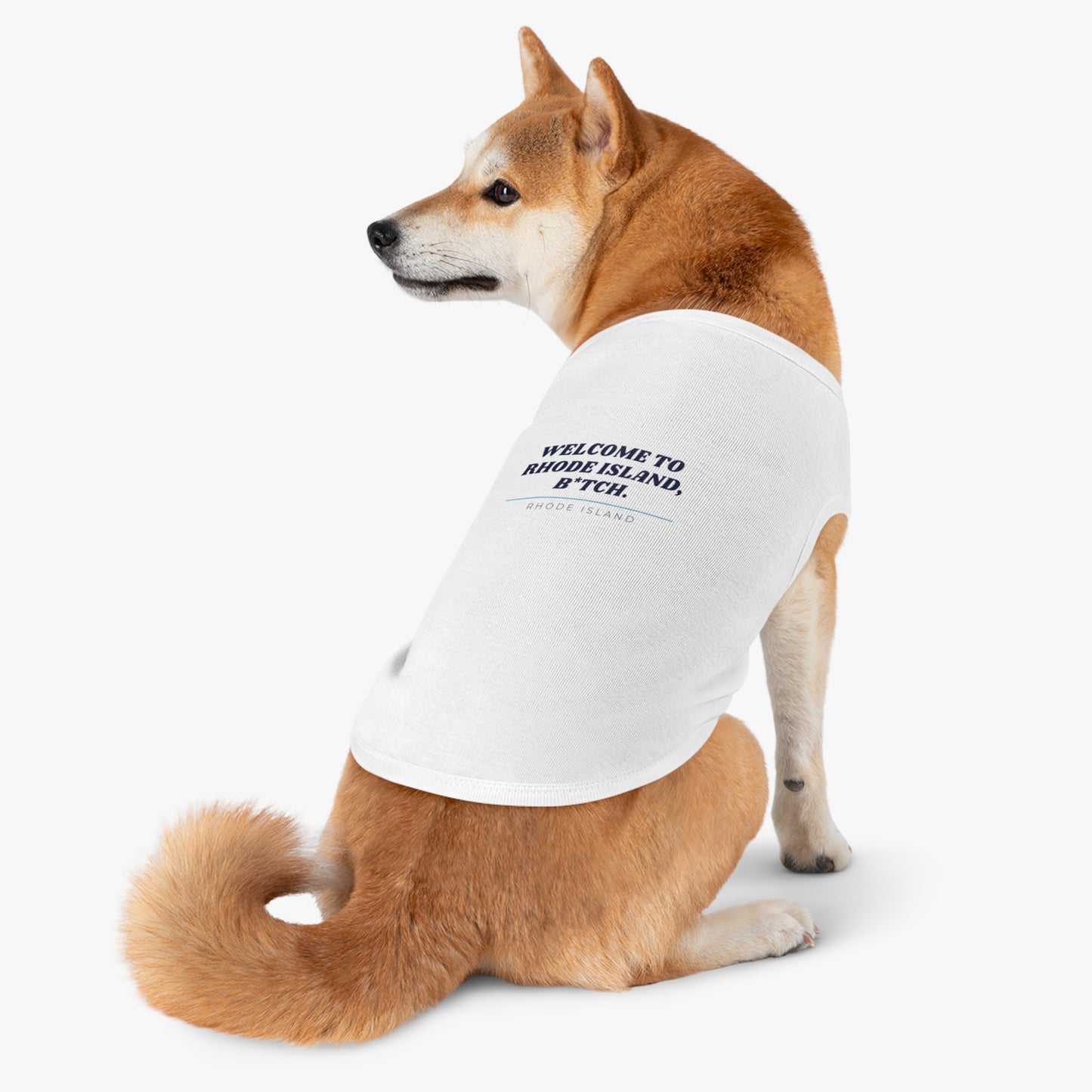 Rhode Island Dog Shirt Pet Clothes Welcome To Rhode Island B*tch Funny Puppy Tee