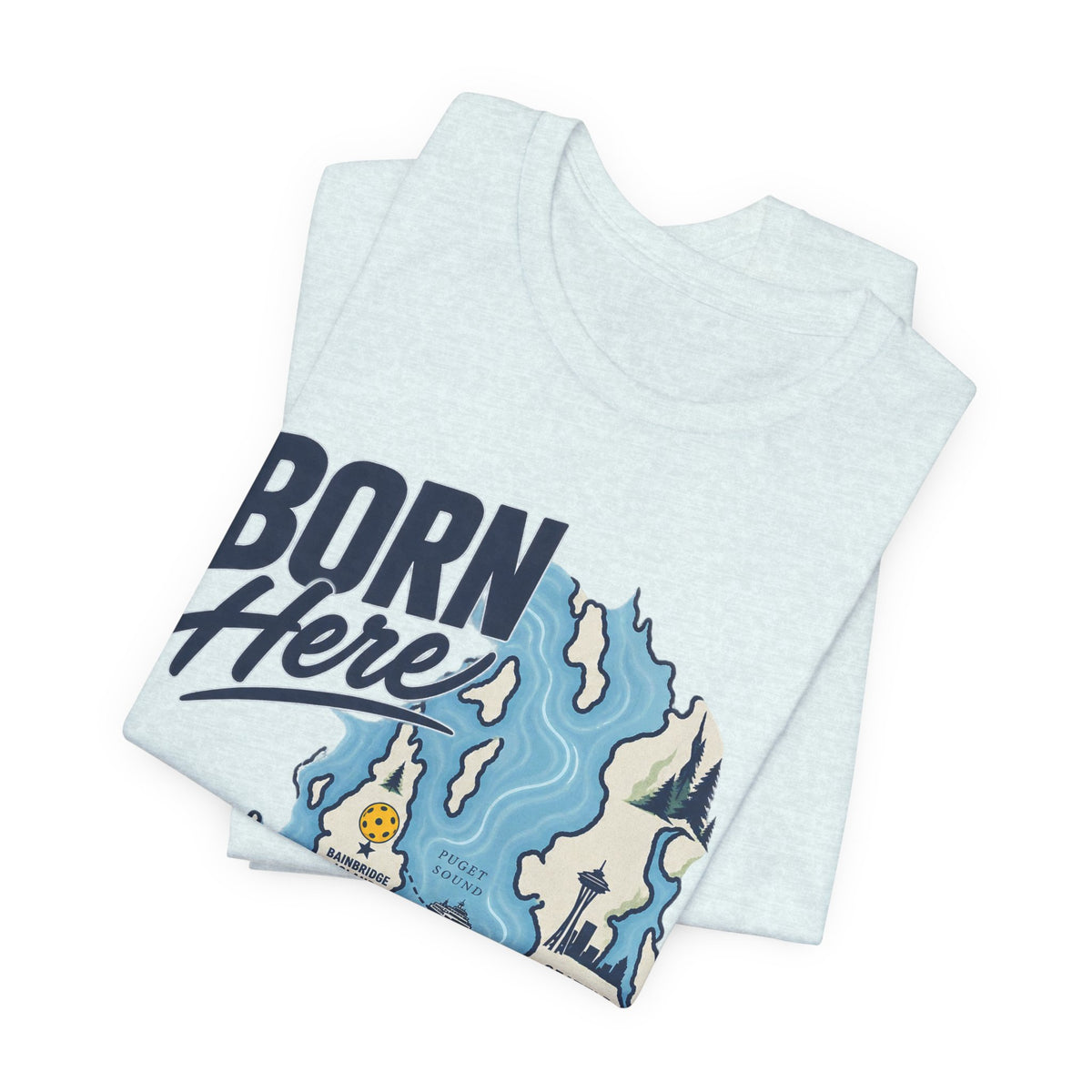 Copy of Born Here Bainbridge Island Pickleball 1965 Unisex Tee