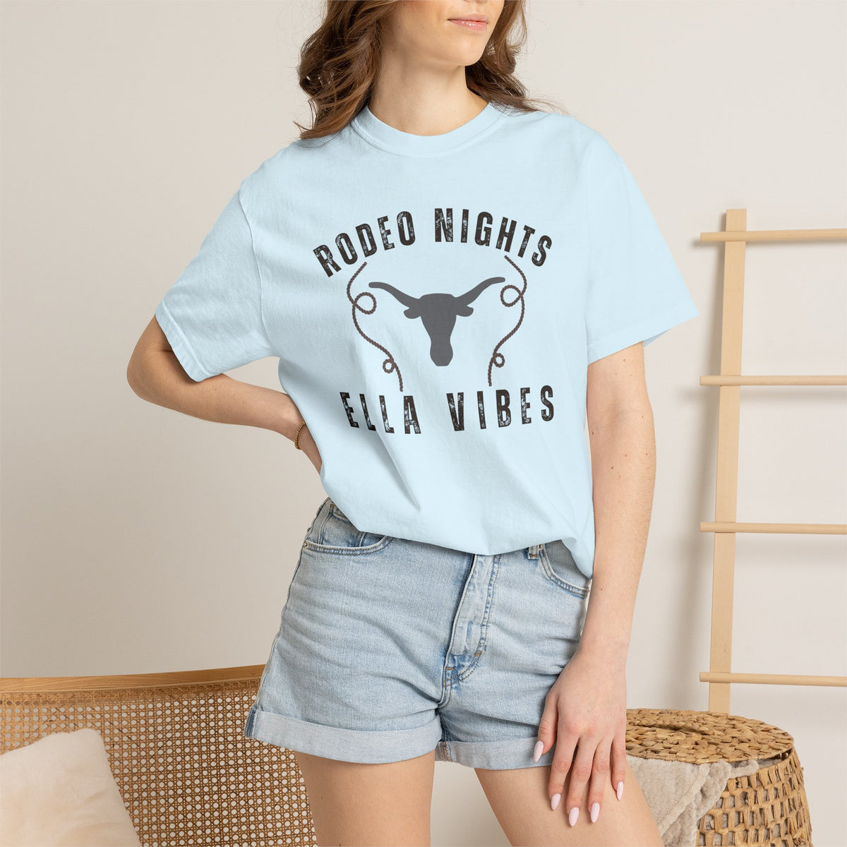Rodeo Nights Ella Vibes Shirt, Western Cowboy Tee, Longhorn Graphic Shirt, Country Concert Tee, Cowboy Rodeo Shirt