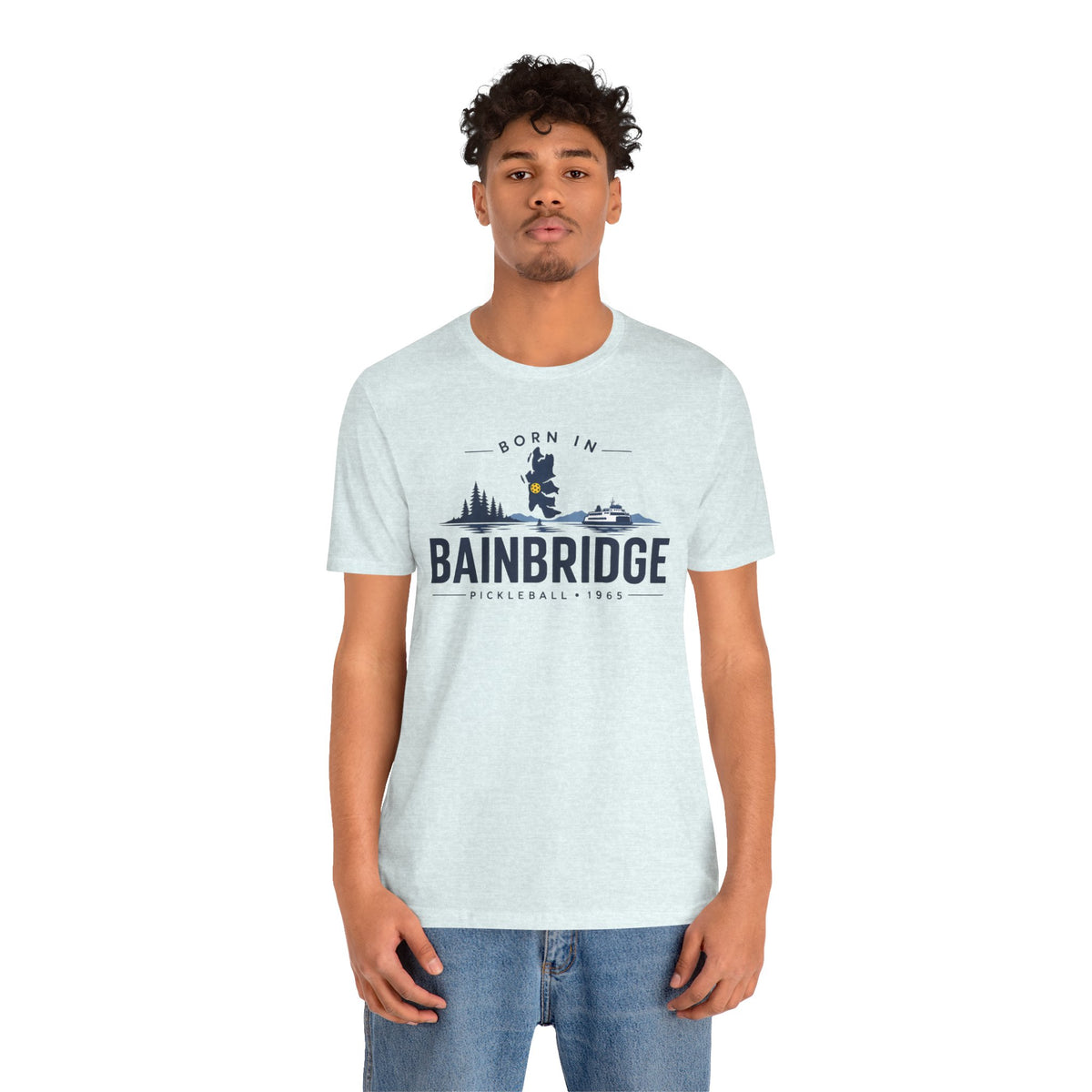 Born in Bainbridge Pickleball 1965 Tee | Bainbridge Island Washington