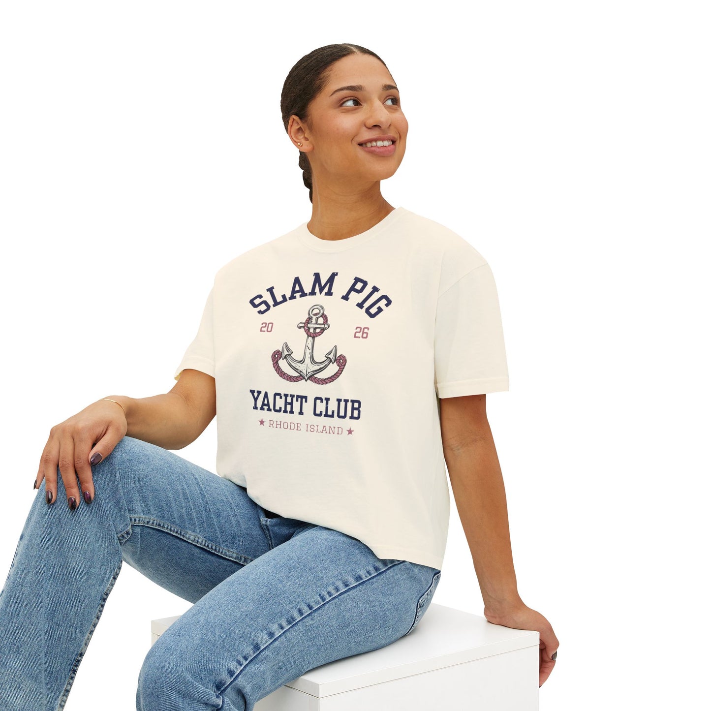 Slam Pig Yacht Club Tee | Rhode Island Nautical Graphic Shirt