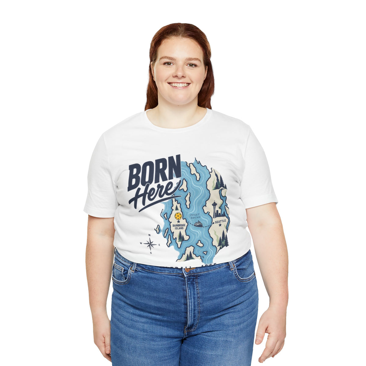 Copy of Born Here Bainbridge Island Pickleball 1965 Unisex Tee