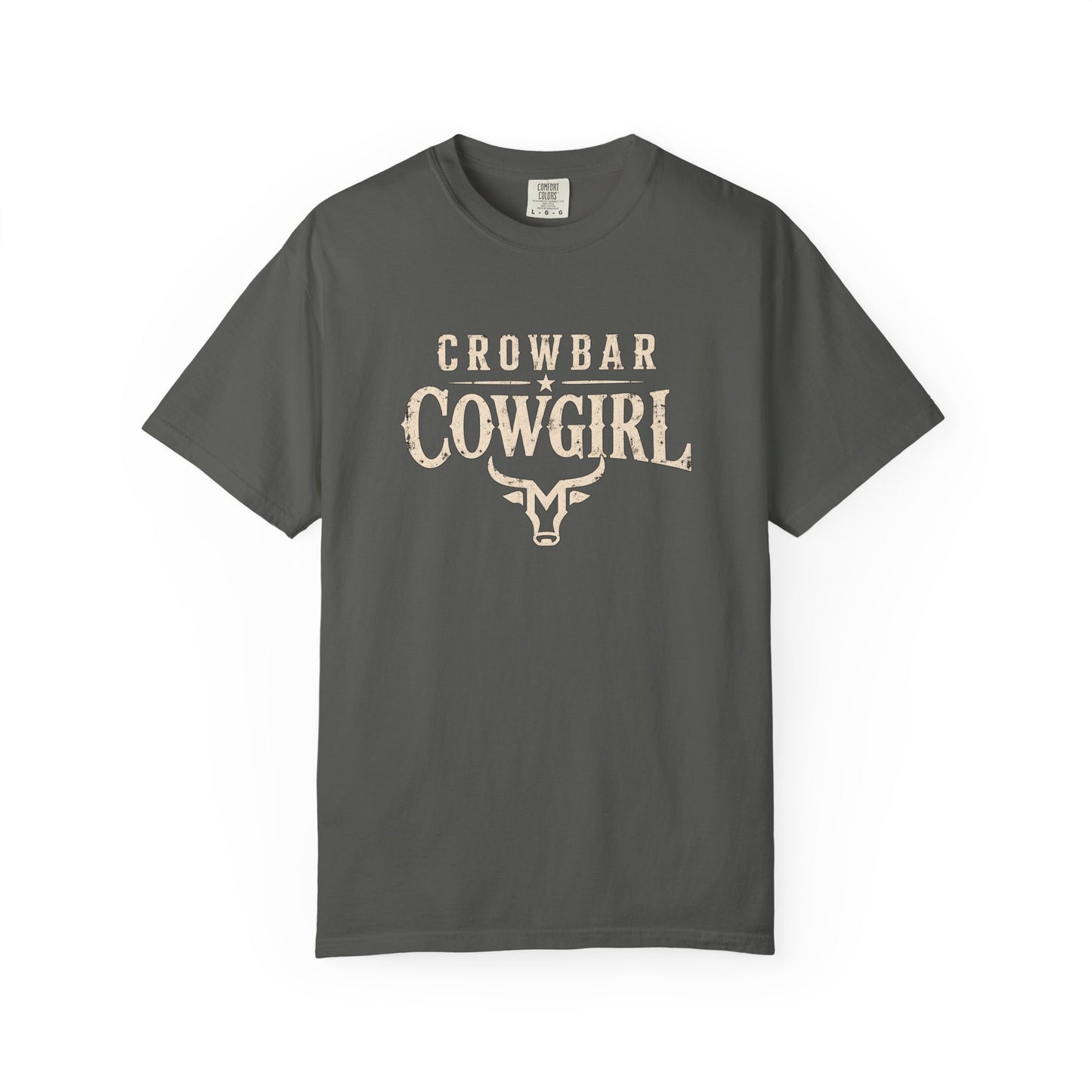 Crowbar Cowgirl T-shirt | Western Bull Skull Graphic | Missouri Bravo Show