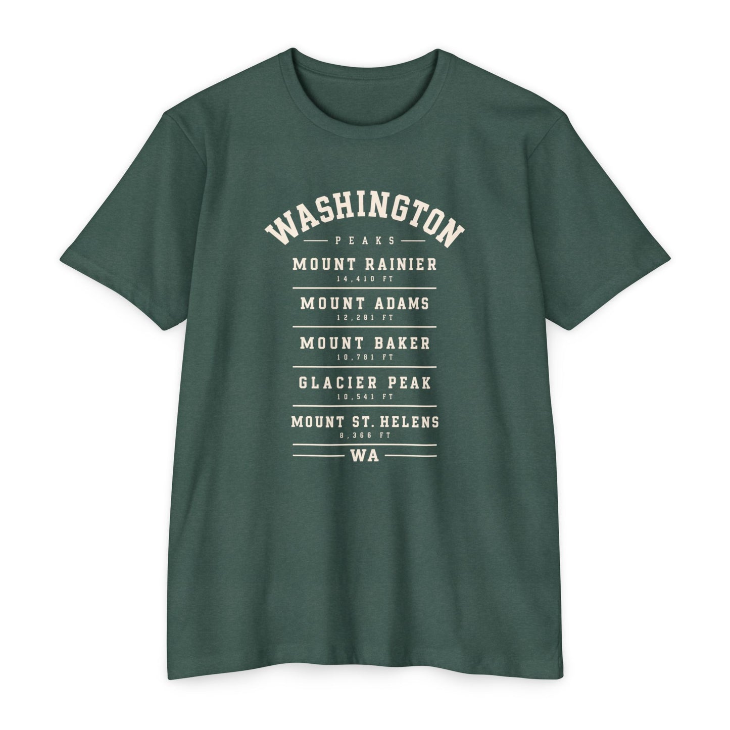 Washington Mountains T-Shirt — Vintage State Park Peaks Tee