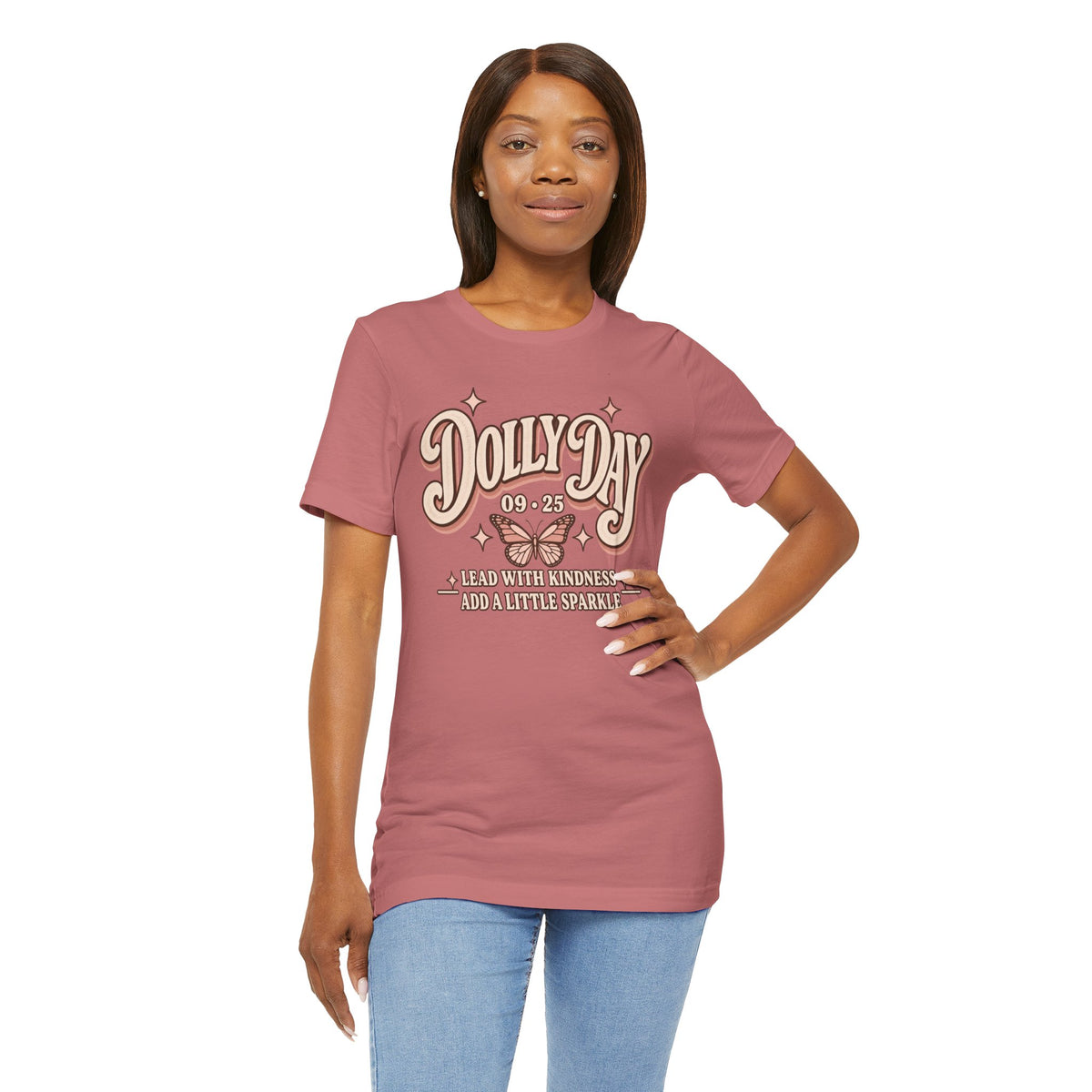 Dolly Day 9•25 Tee | Lead With Kindness & Add a Little Sparkle