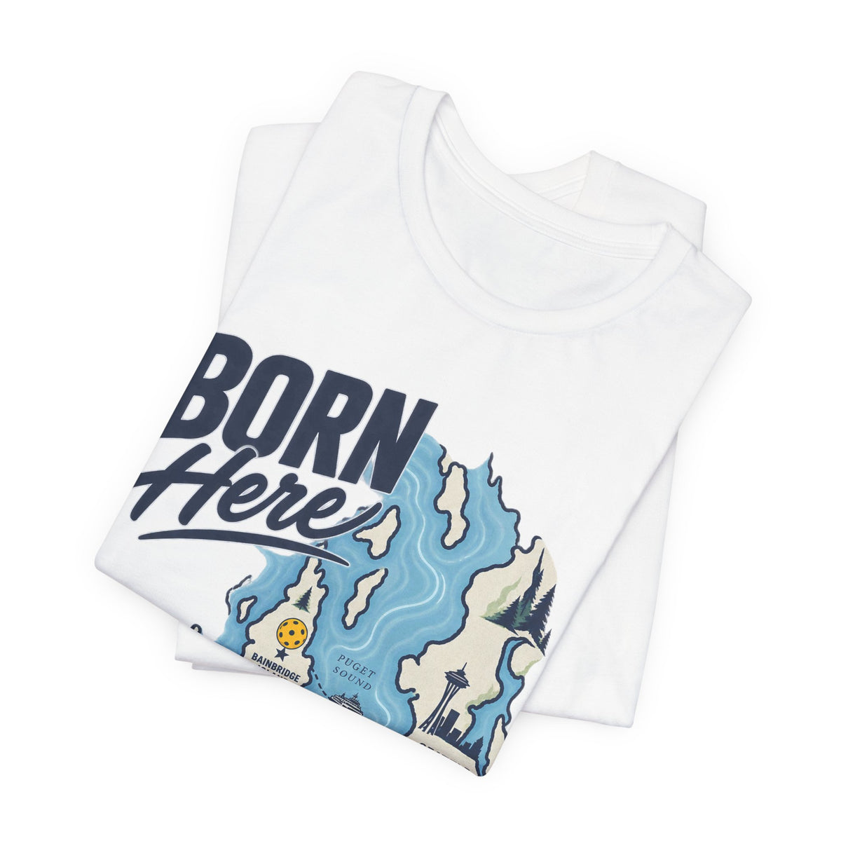 Copy of Born Here Bainbridge Island Pickleball 1965 Unisex Tee