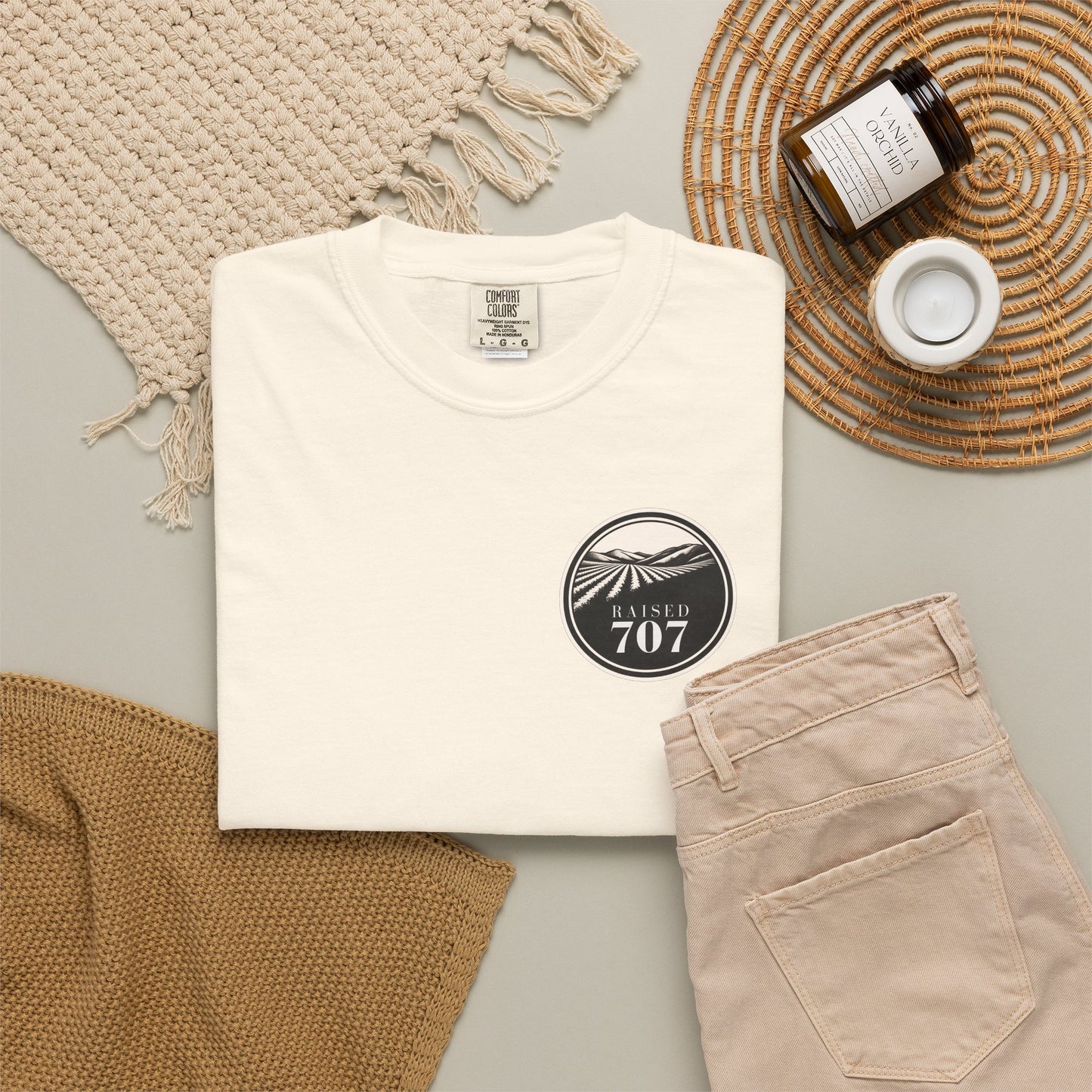 Raised in Napa County T Shirt | Napa Valley 707 Wine Country Tee | California Vineyard Shirt | Comfort Colors 1717