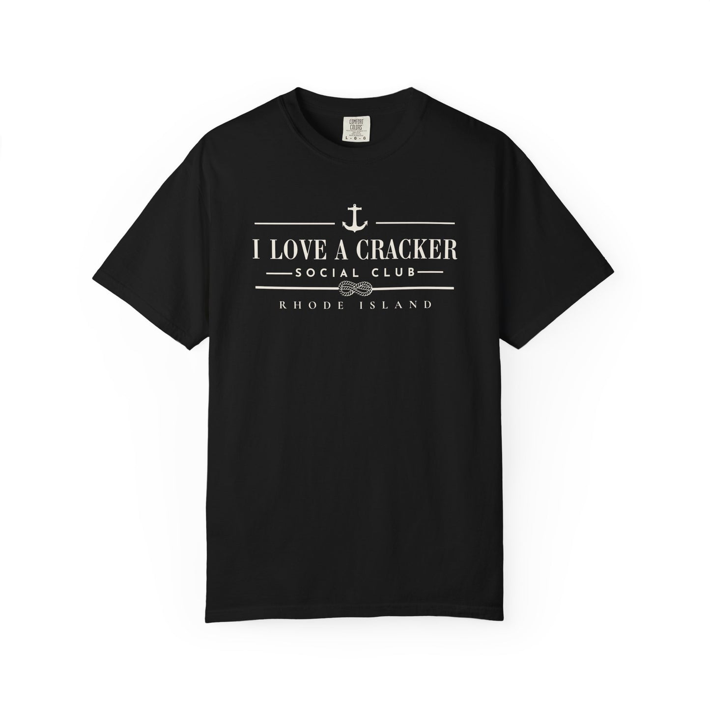 I Love a Cracker Social Club Shirt | Funny Rhode Island Shirt | Coastal Nautical Graphic Tee | New England Yacht Club Style | RHORI