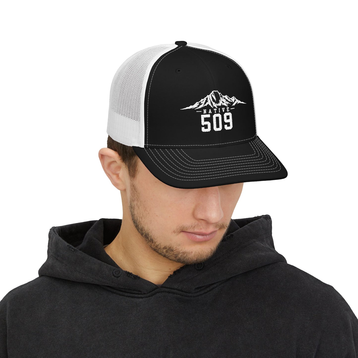 Native 509 Trucker Hat | Cascades Mount Stuart | Mountains 509 Snapback Cap | Central Washington