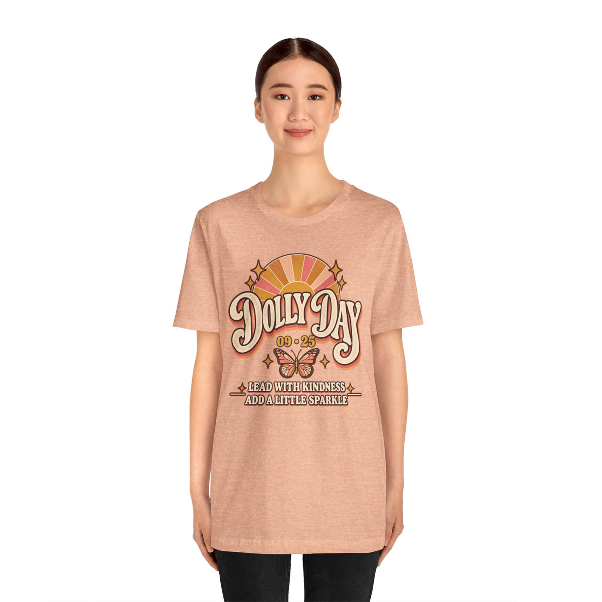 Dolly Day 09•25 Tee – Lead With Kindness, Add a Little Sparkle