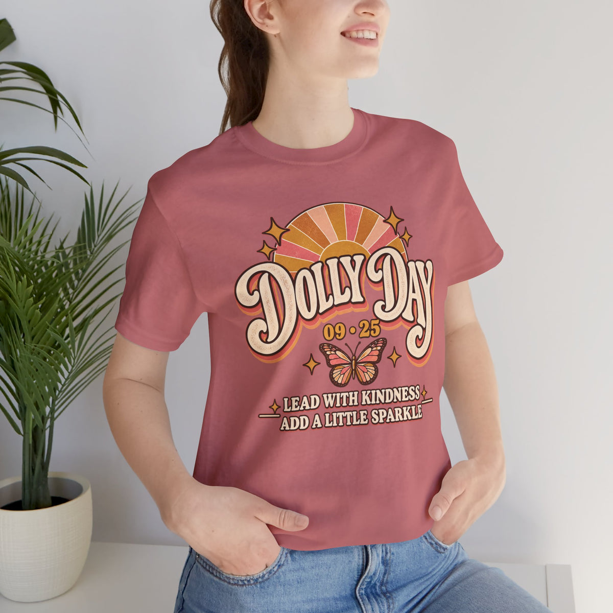 Dolly Day 09•25 Tee – Lead With Kindness, Add a Little Sparkle
