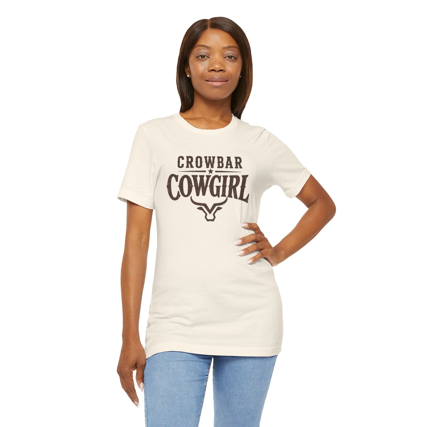 Crowbar Cowgirl Western Graphic Tee | Bella+Canvas 3001 | Rodeo Shirt