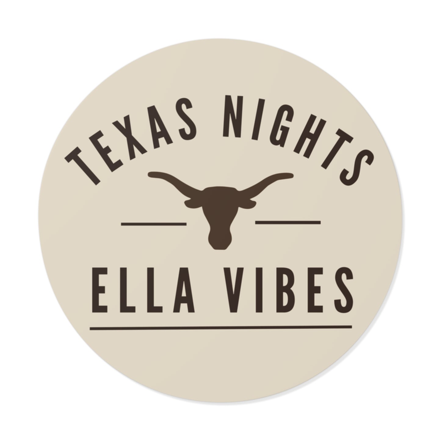 Texas Nights Ella Vibes Guitar Sticker | Round Vinyl Sticker, Ella Vibes | Ella inspired Sticker |