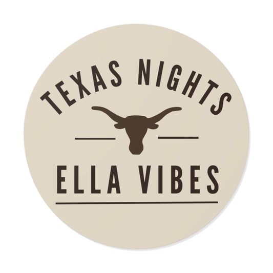 Texas Nights Ella Vibes Guitar Sticker | Round Vinyl Sticker, Ella Vibes | Ella inspired Sticker |