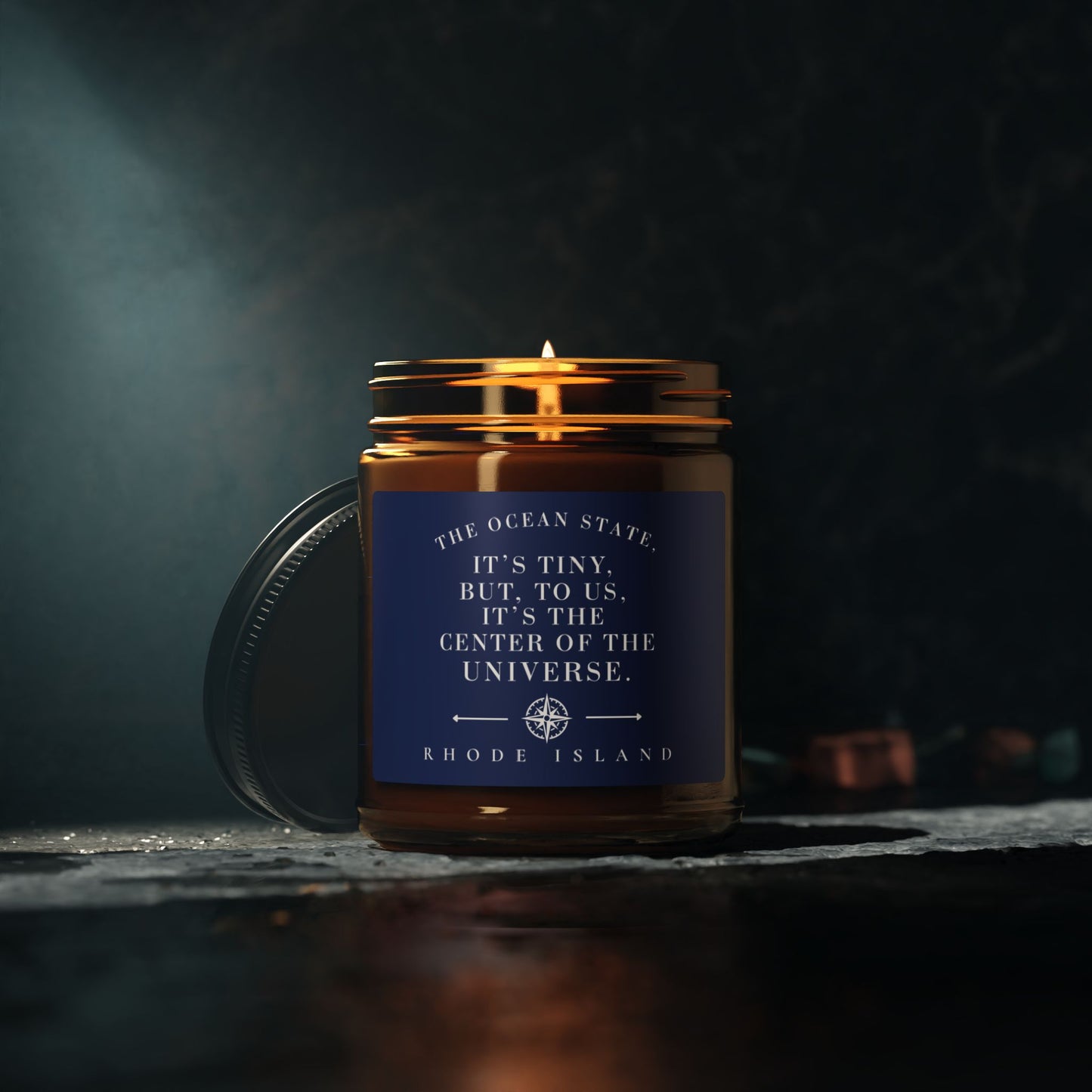 Rhode Island Candle | Ocean State Gift | Rhode Island Home Decor | Rhode Island Quote Candle | New England Gift | Soy Candle