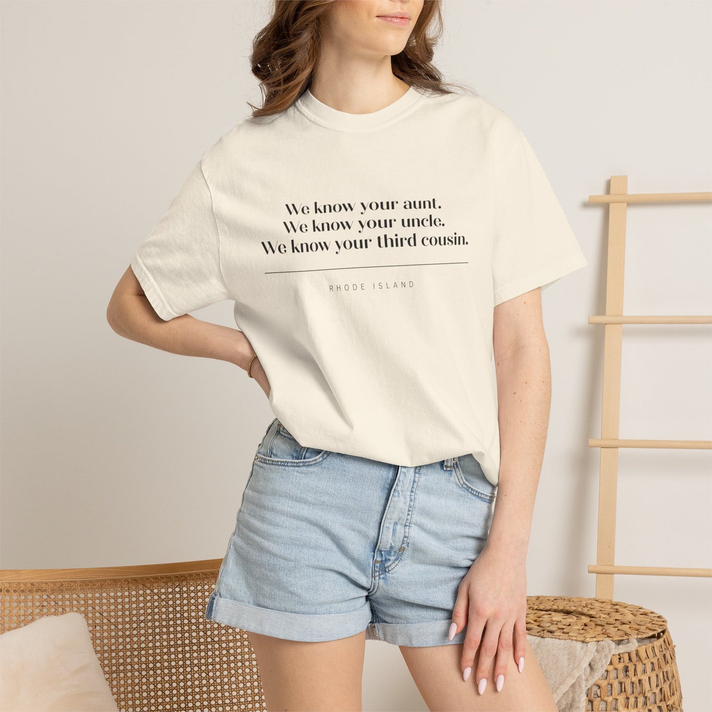We Know Your Aunt Shirt, Rhode Island Tee, RHORI Inspired Shirt, Ocean State Gift, Everyone Knows Everyone Tee