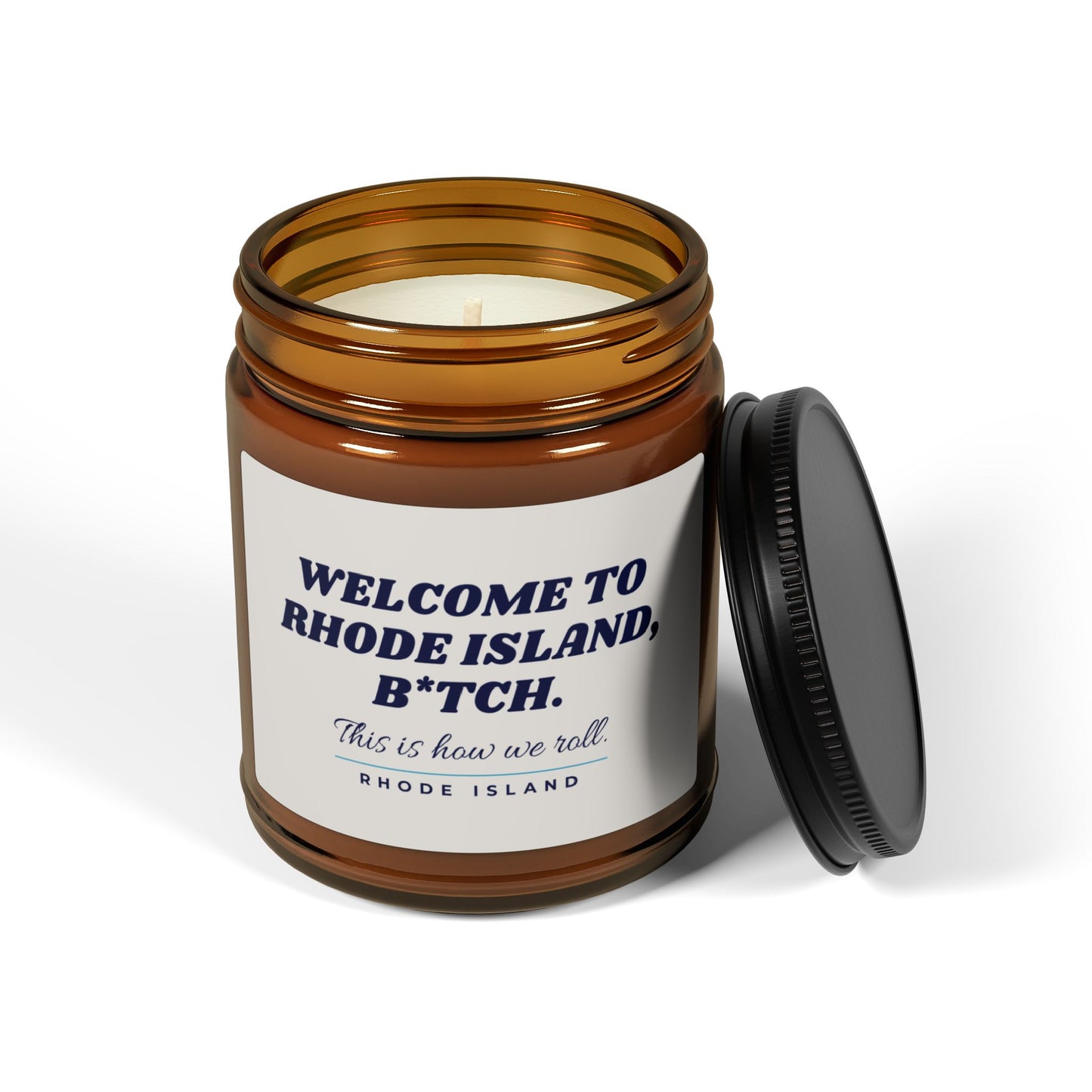 Welcome to Rhode Island Candle | Ocean State Gift | Rhode Island Home Decor | Rhode Island Quote Candle | New England Gift | Soy Candle
