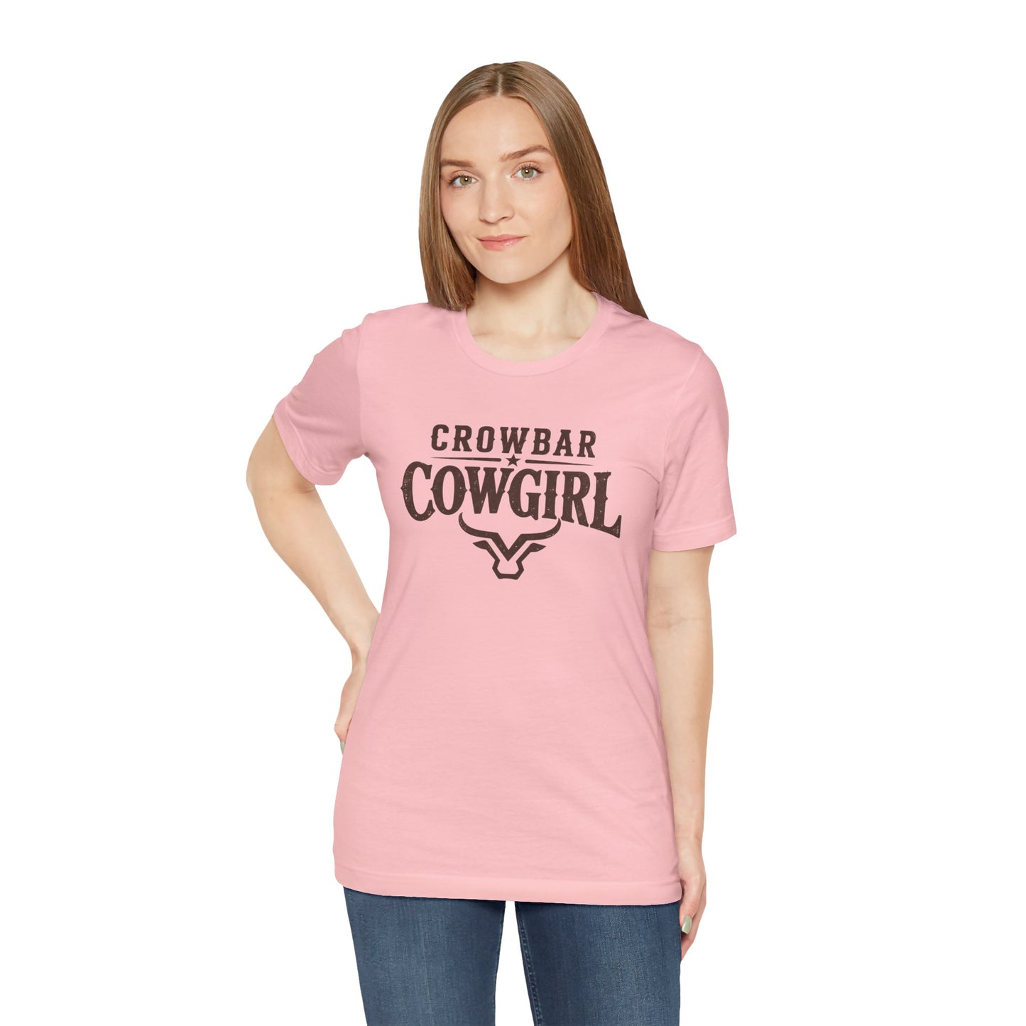 Crowbar Cowgirl Western Graphic Tee | Bella+Canvas 3001 | Rodeo Shirt