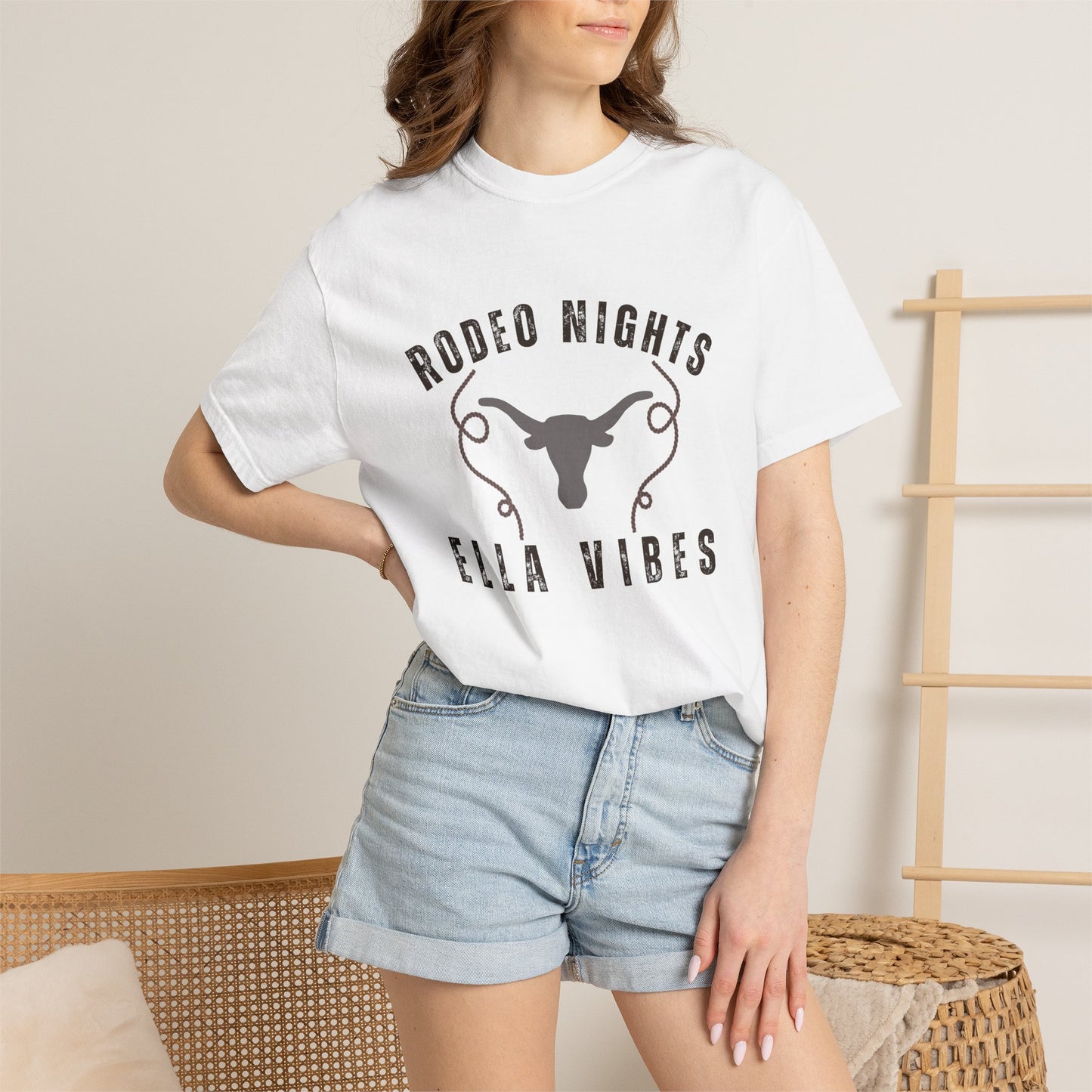 Rodeo Nights Ella Vibes Shirt, Western Cowboy Tee, Longhorn Graphic Shirt, Country Concert Tee, Cowboy Rodeo Shirt