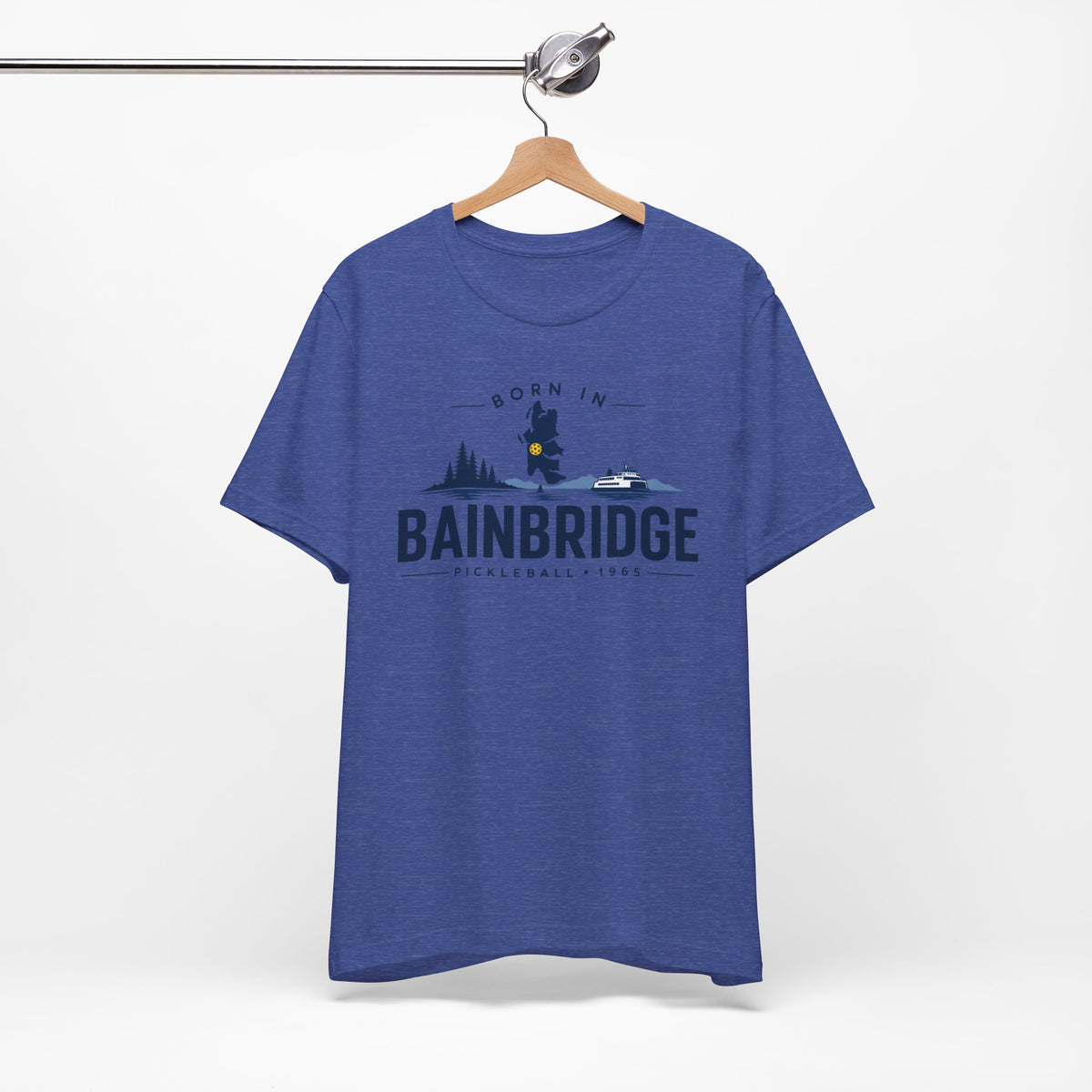 Born in Bainbridge Pickleball 1965 Tee | Bainbridge Island Washington