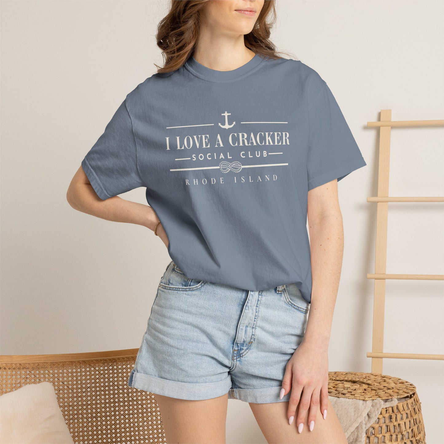 I Love a Cracker Social Club Shirt | Funny Rhode Island Shirt | Coastal Nautical Graphic Tee | New England Yacht Club Style | RHORI