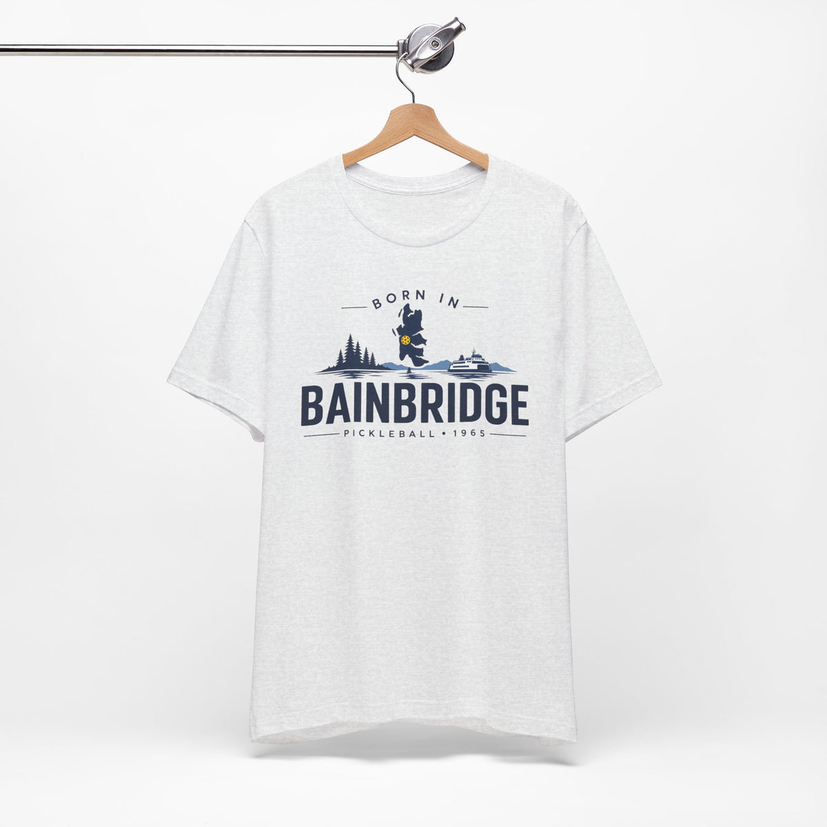 Born in Bainbridge Pickleball 1965 Tee | Bainbridge Island Washington