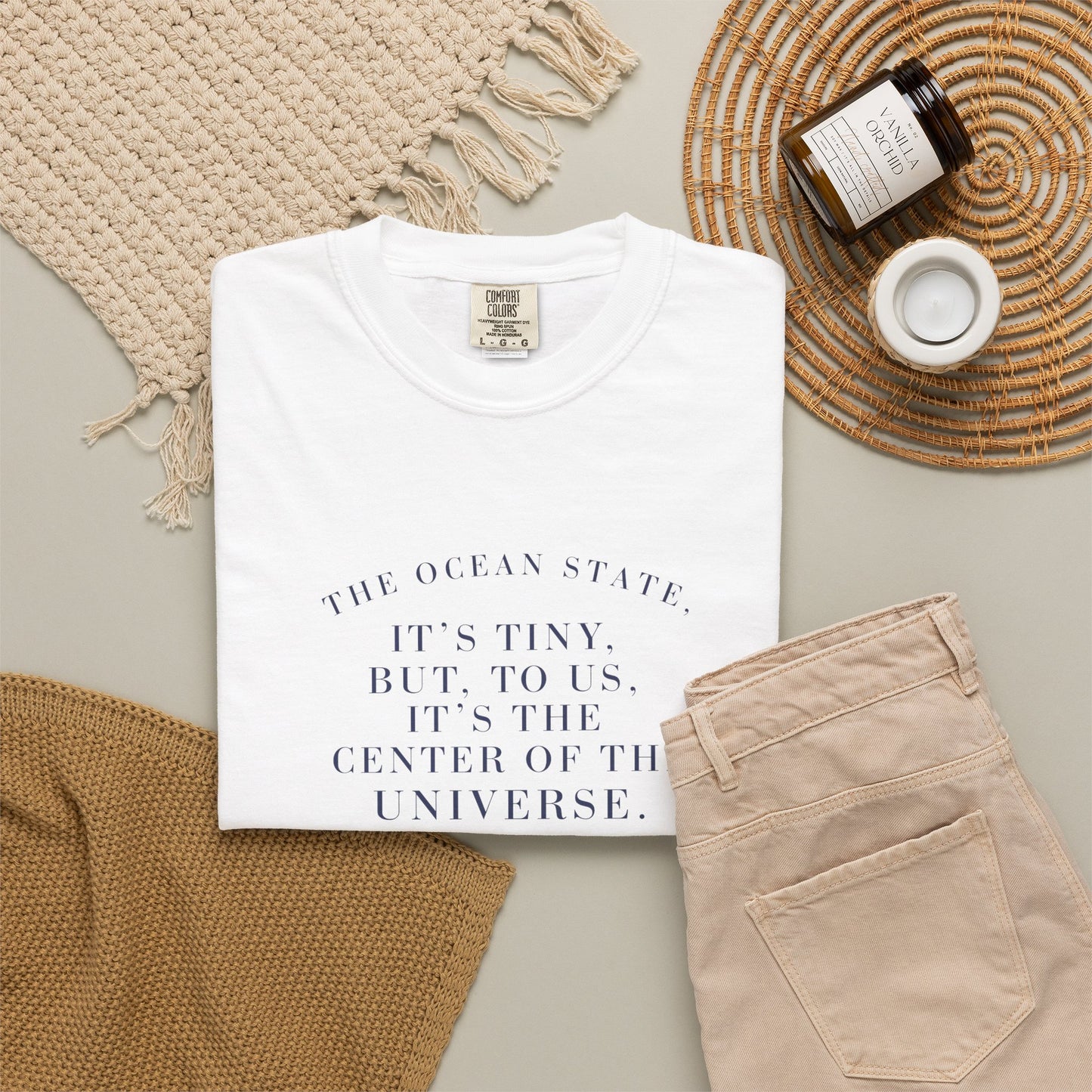 Rhode Island Ocean State Center of the Universe Local Pride tee