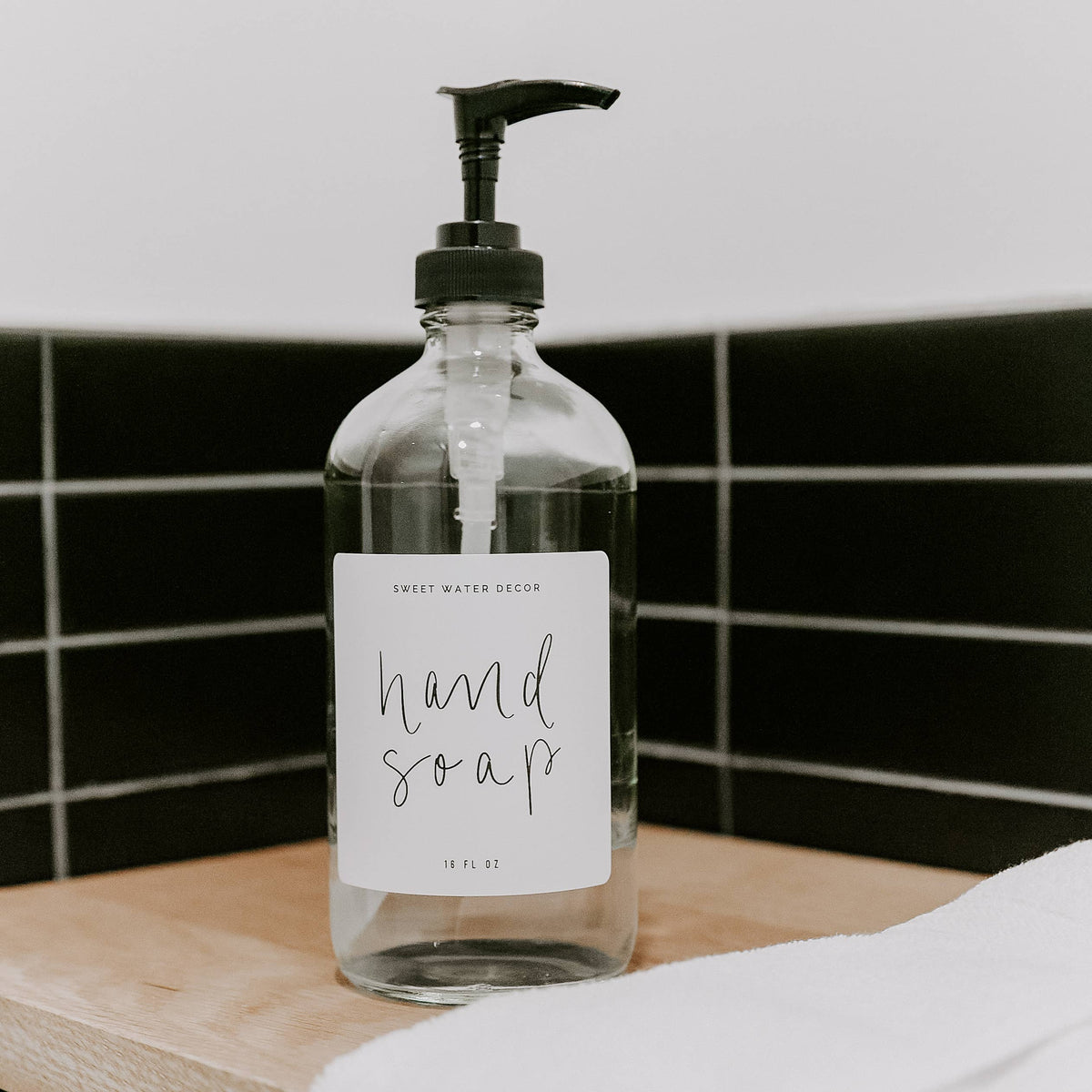 Clear Glass Hand Soap Dispenser