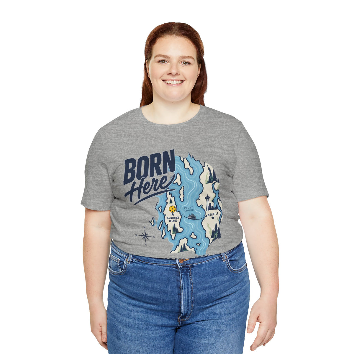 Copy of Born Here Bainbridge Island Pickleball 1965 Unisex Tee