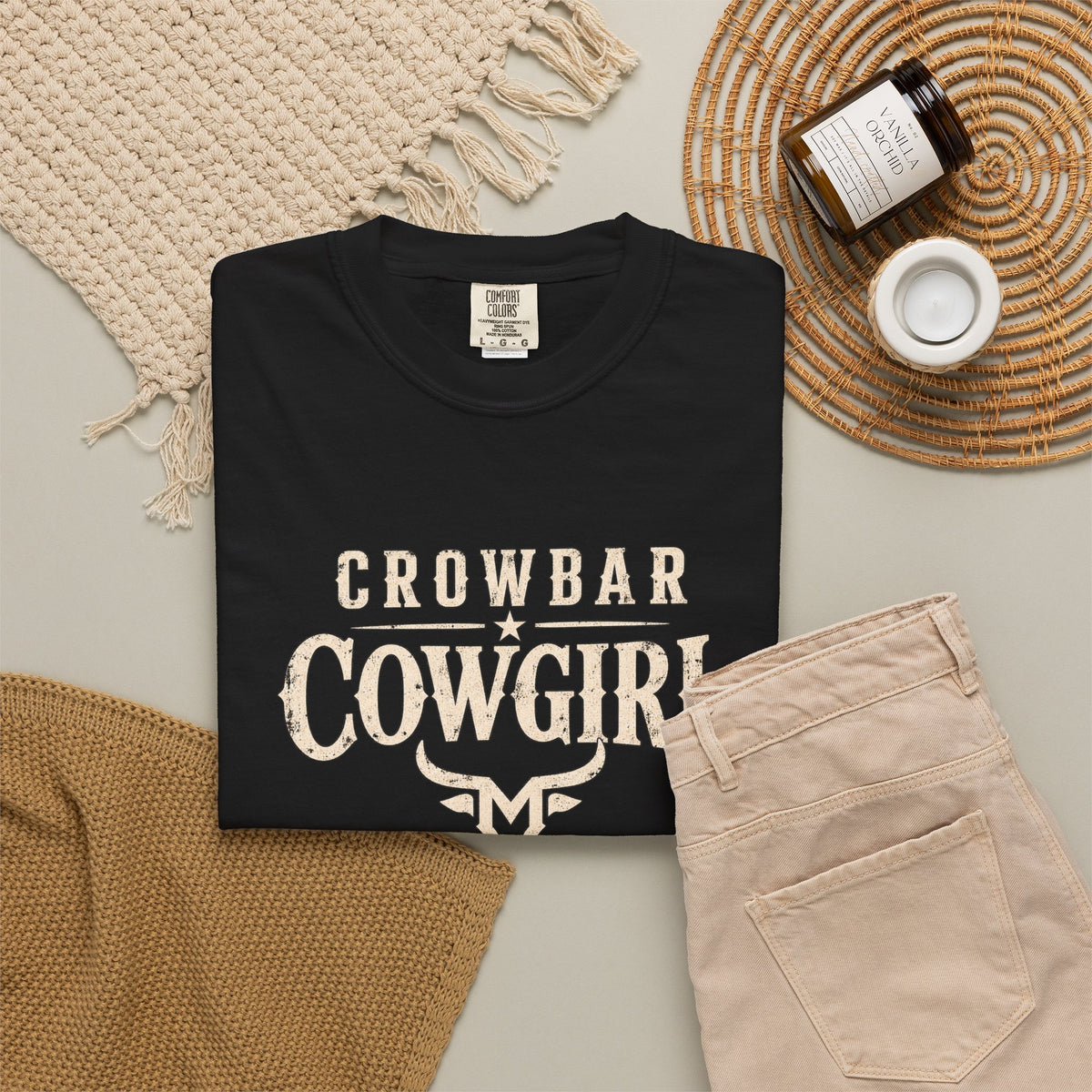Crowbar Cowgirl T-shirt | Western Bull Skull Graphic | Missouri Bravo Show