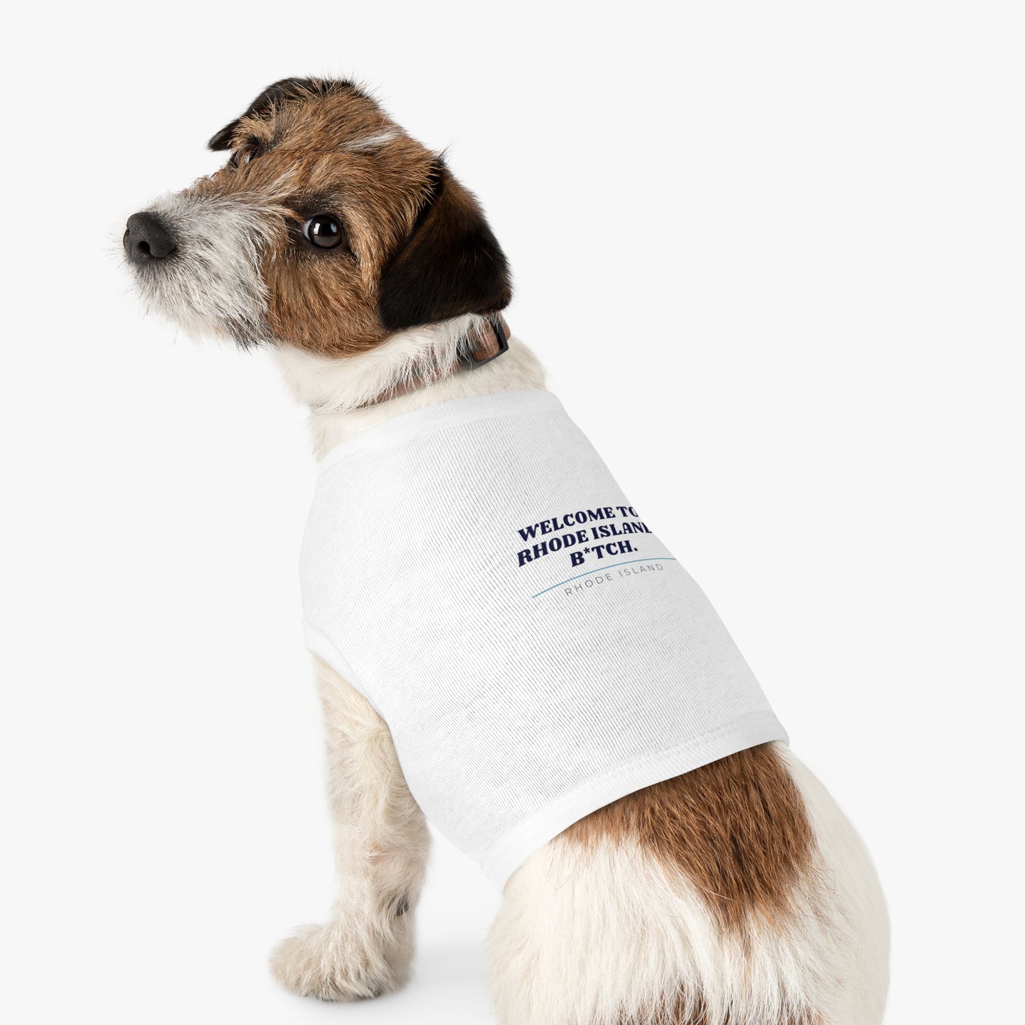 Rhode Island Dog Shirt Pet Clothes Welcome To Rhode Island B*tch Funny Puppy Tee
